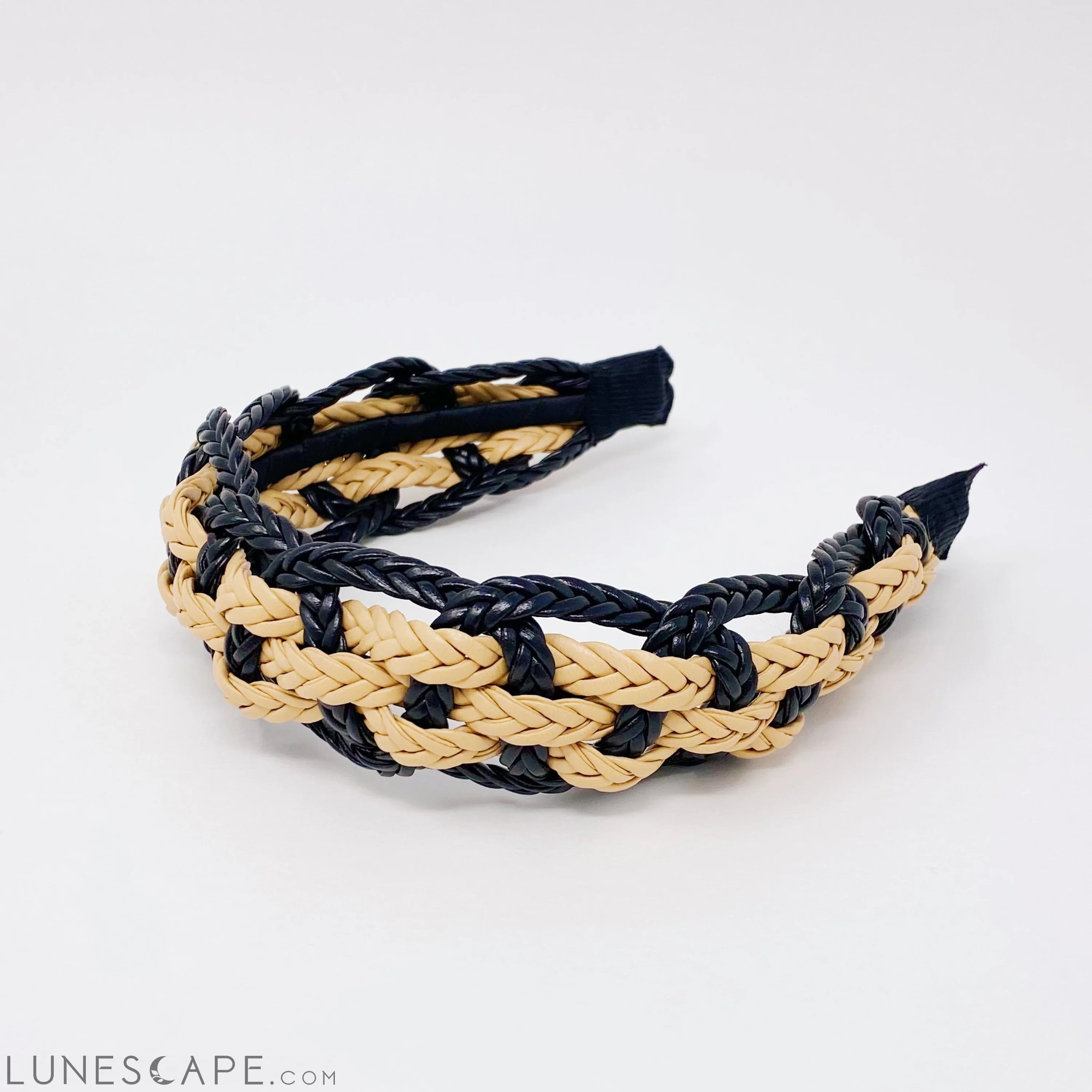 Vegan Leather Braided Headband LUNESCAPE