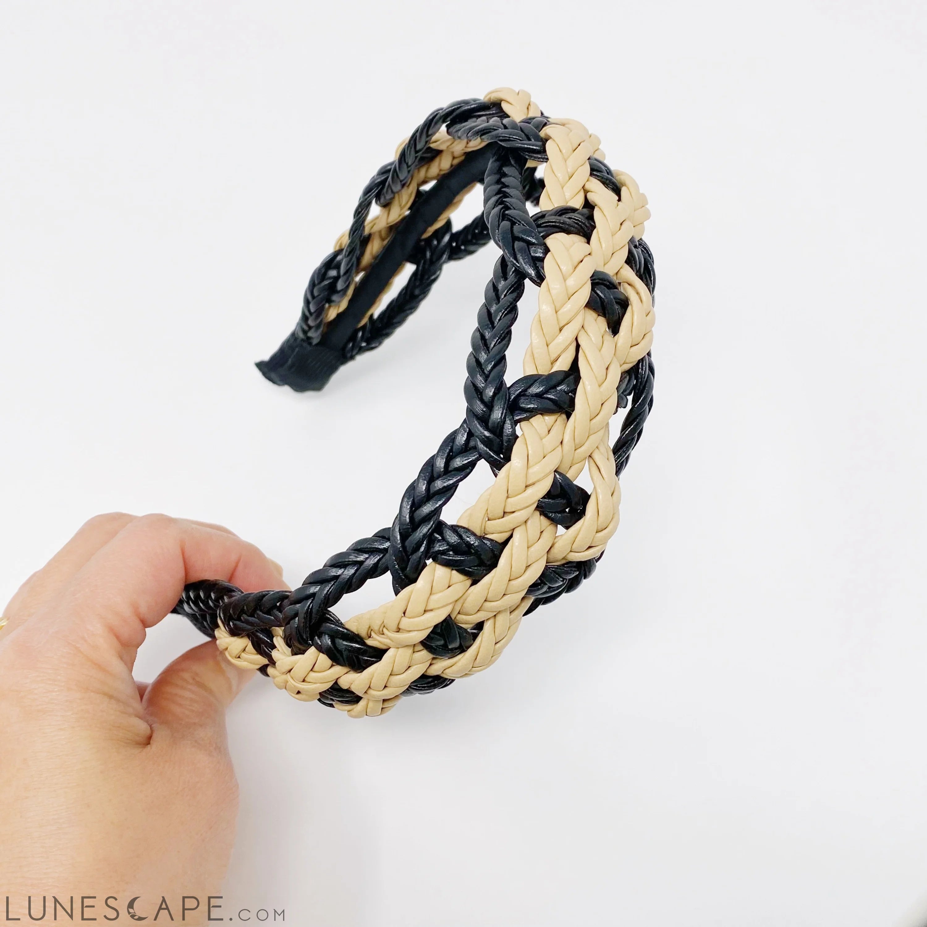 Vegan Leather Braided Headband LUNESCAPE