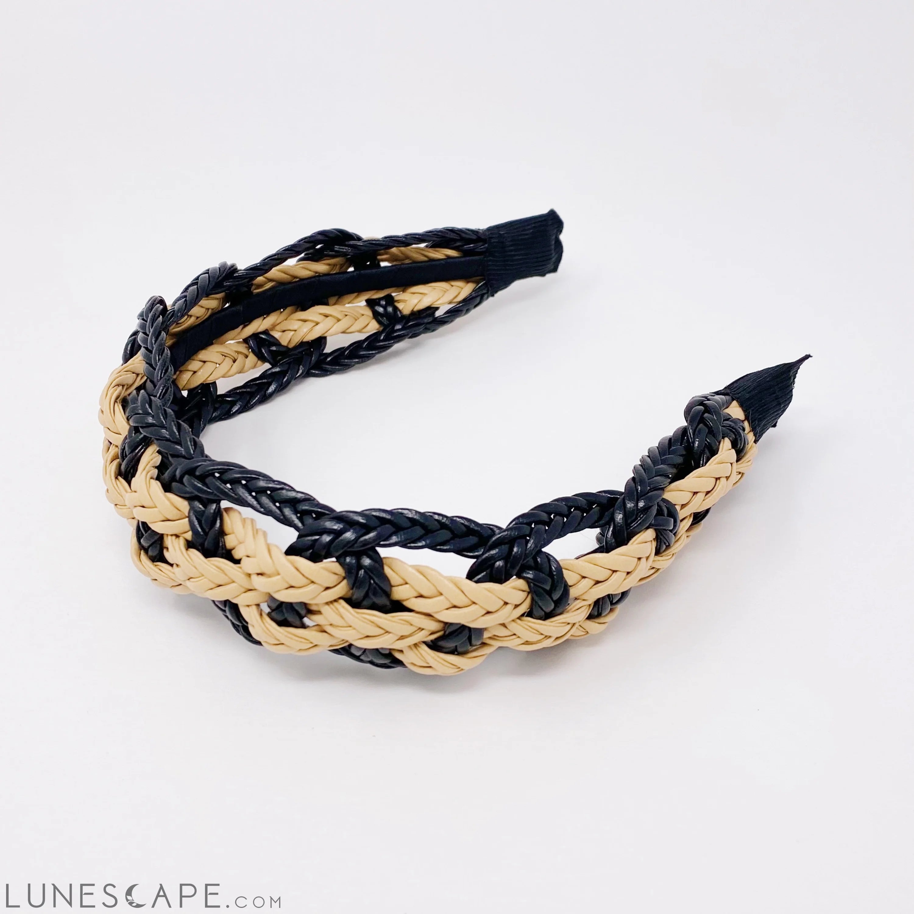 Vegan Leather Braided Headband LUNESCAPE