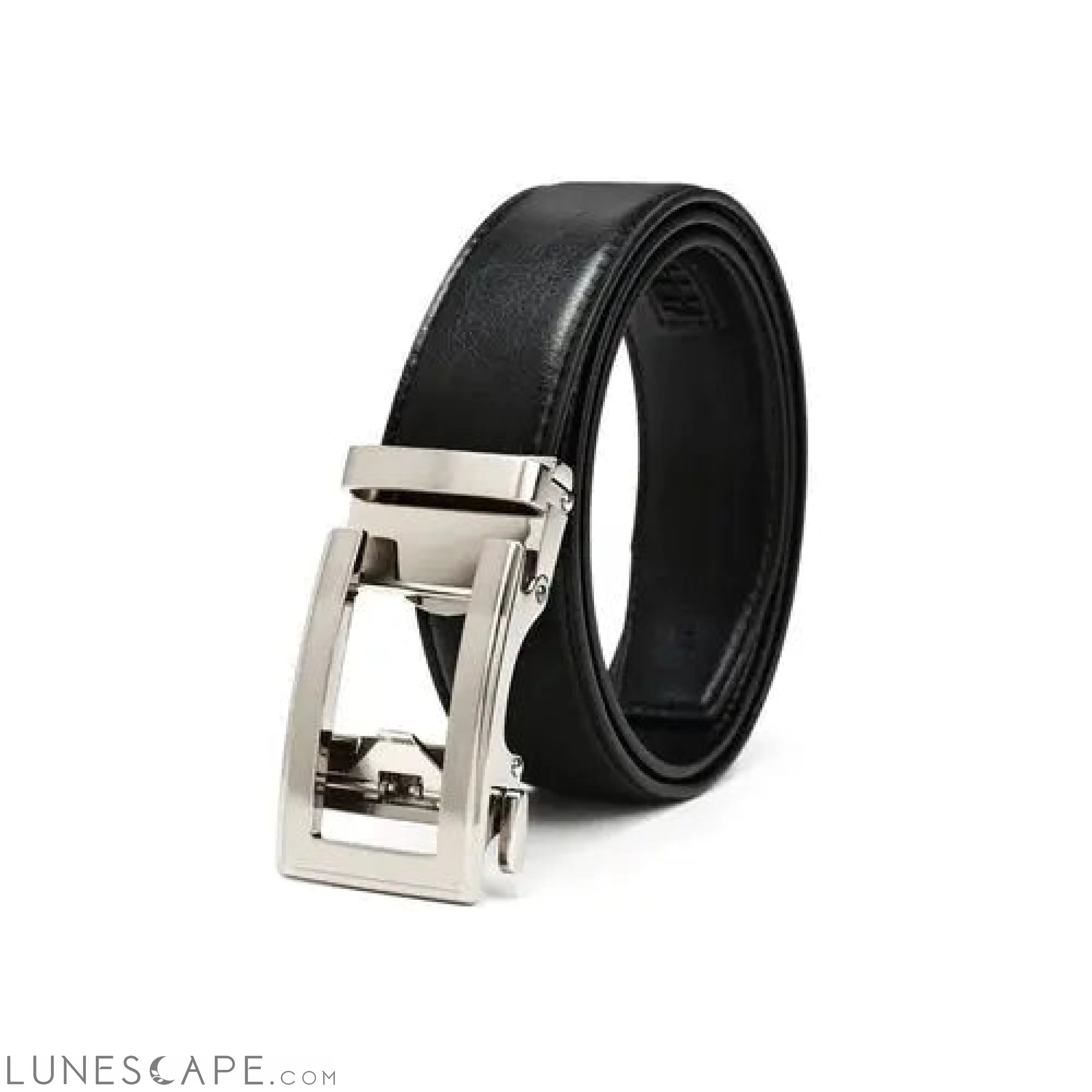 Vegan Patent Leather Belt - Matte Black or Silver LUNESCAPE