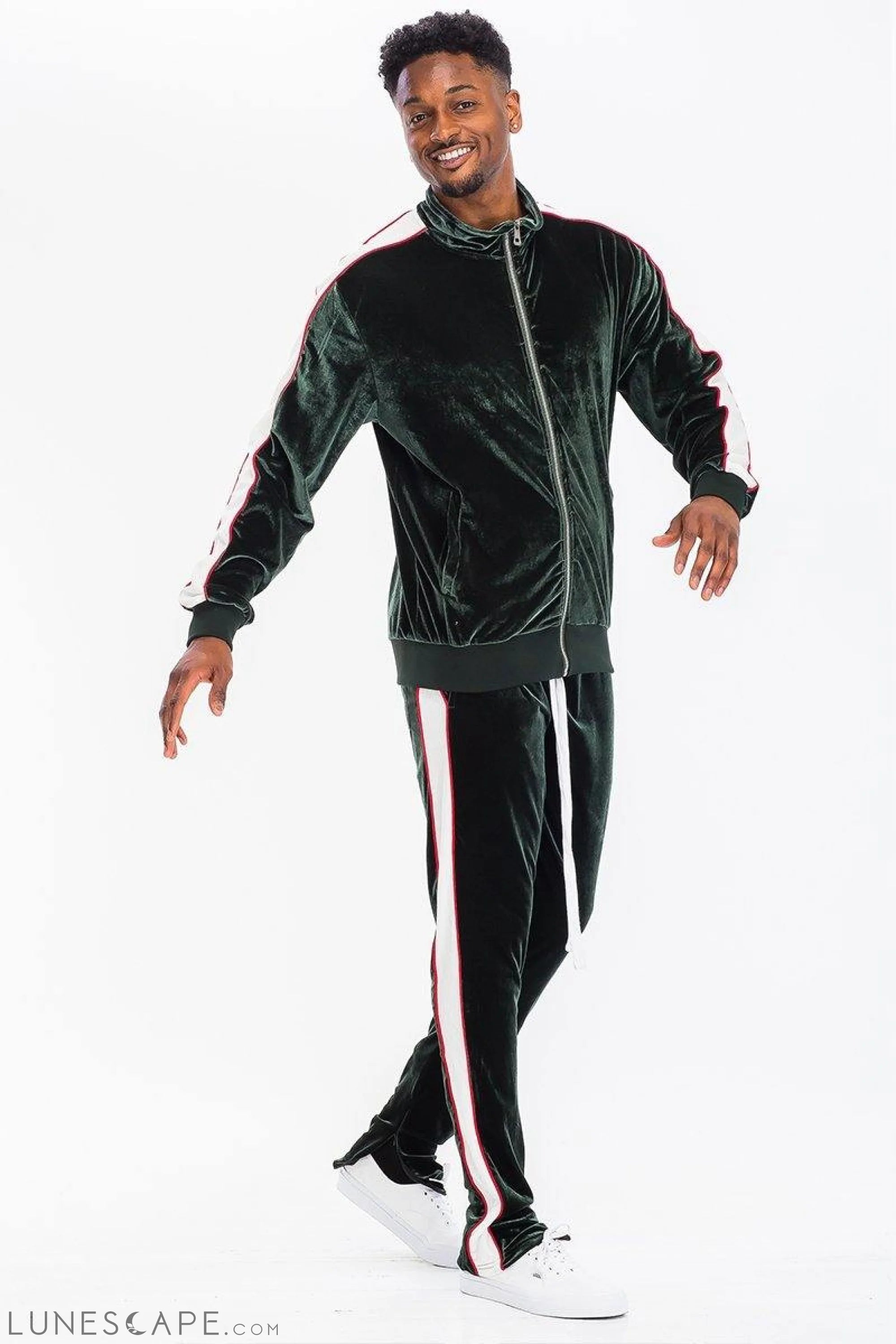 VELOUR TRACK SET - Green LUNESCAPE