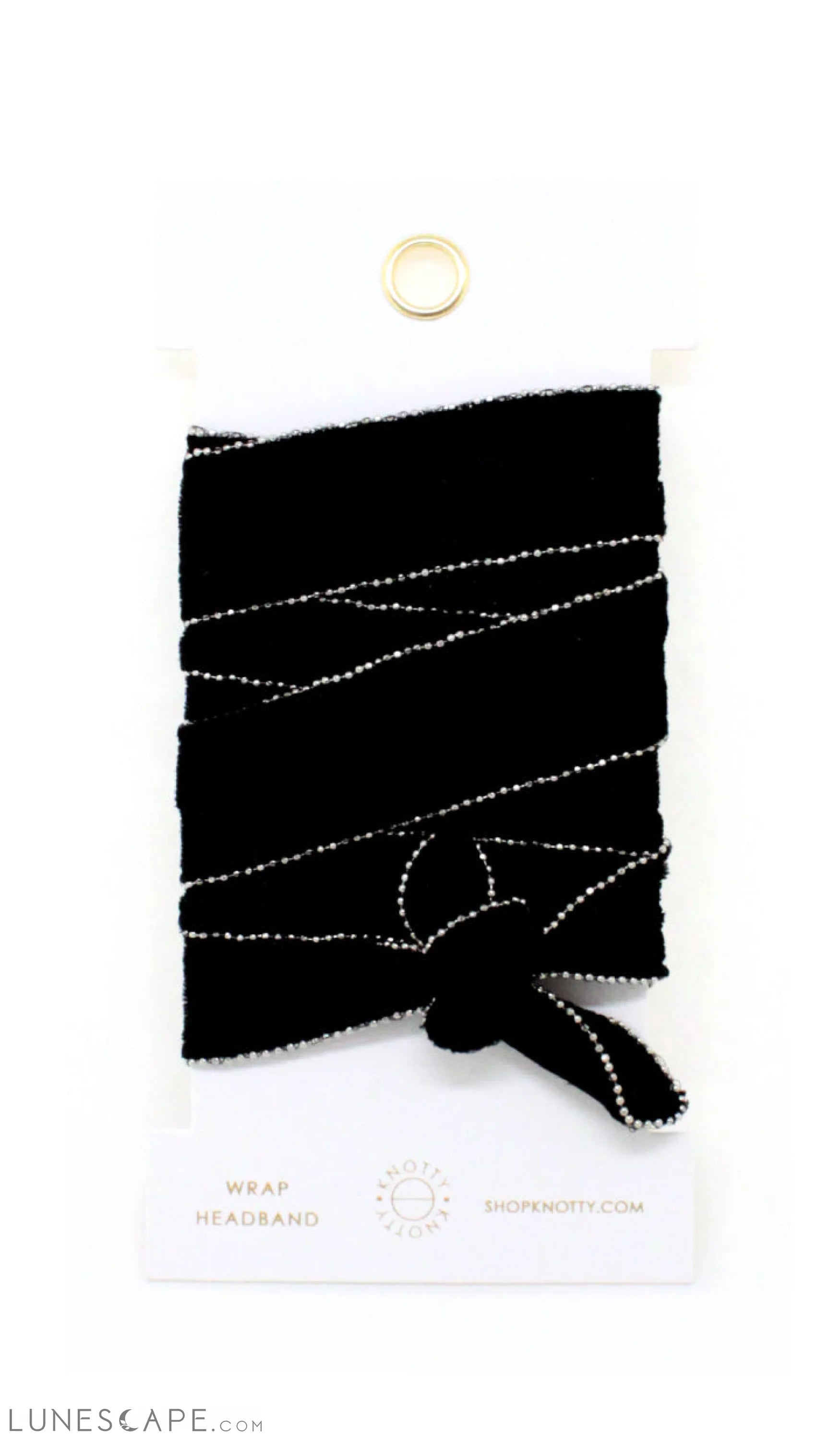 Velvet Convertible Wrap Headband | Black LUNESCAPE