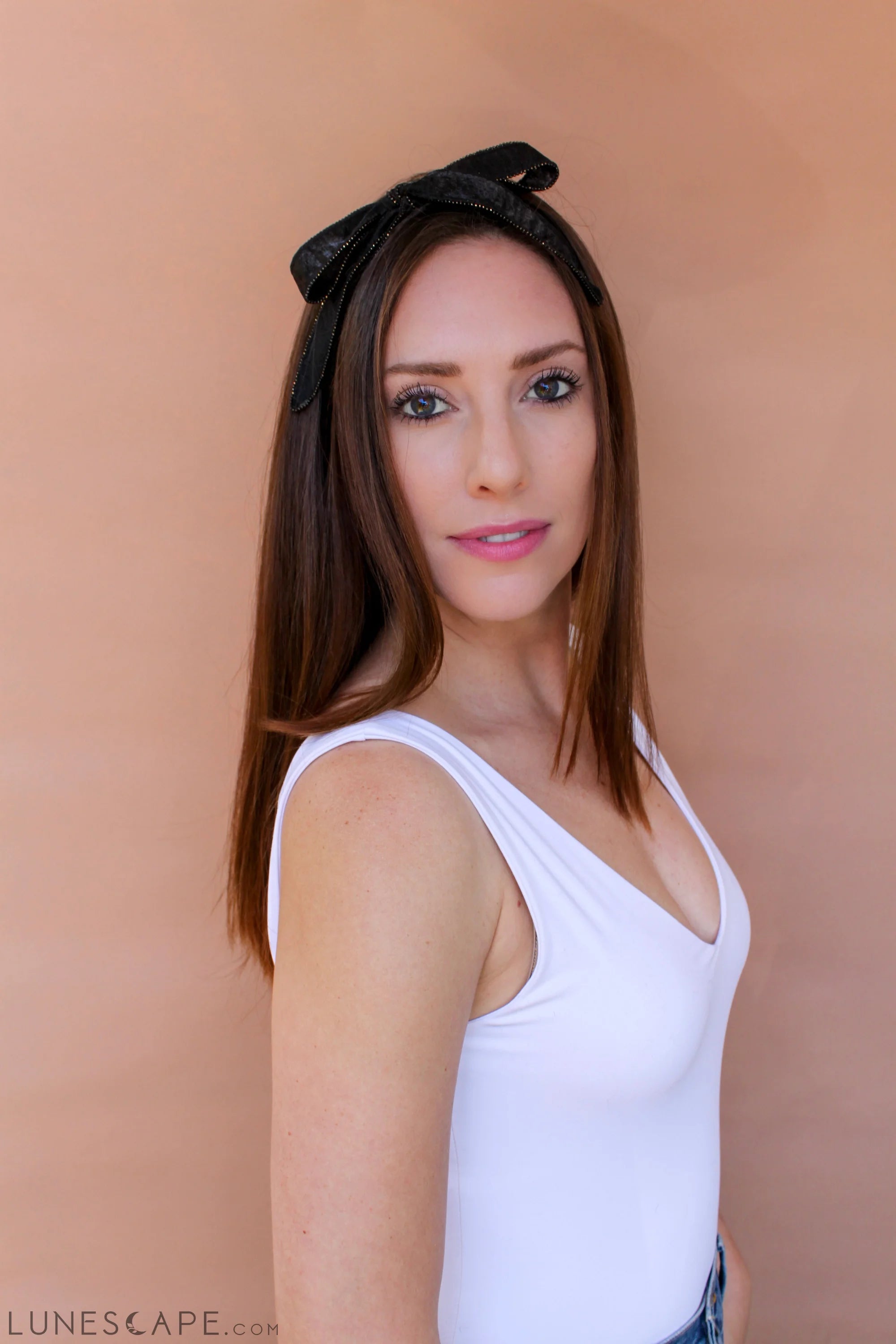 Velvet Convertible Wrap Headband | Black LUNESCAPE