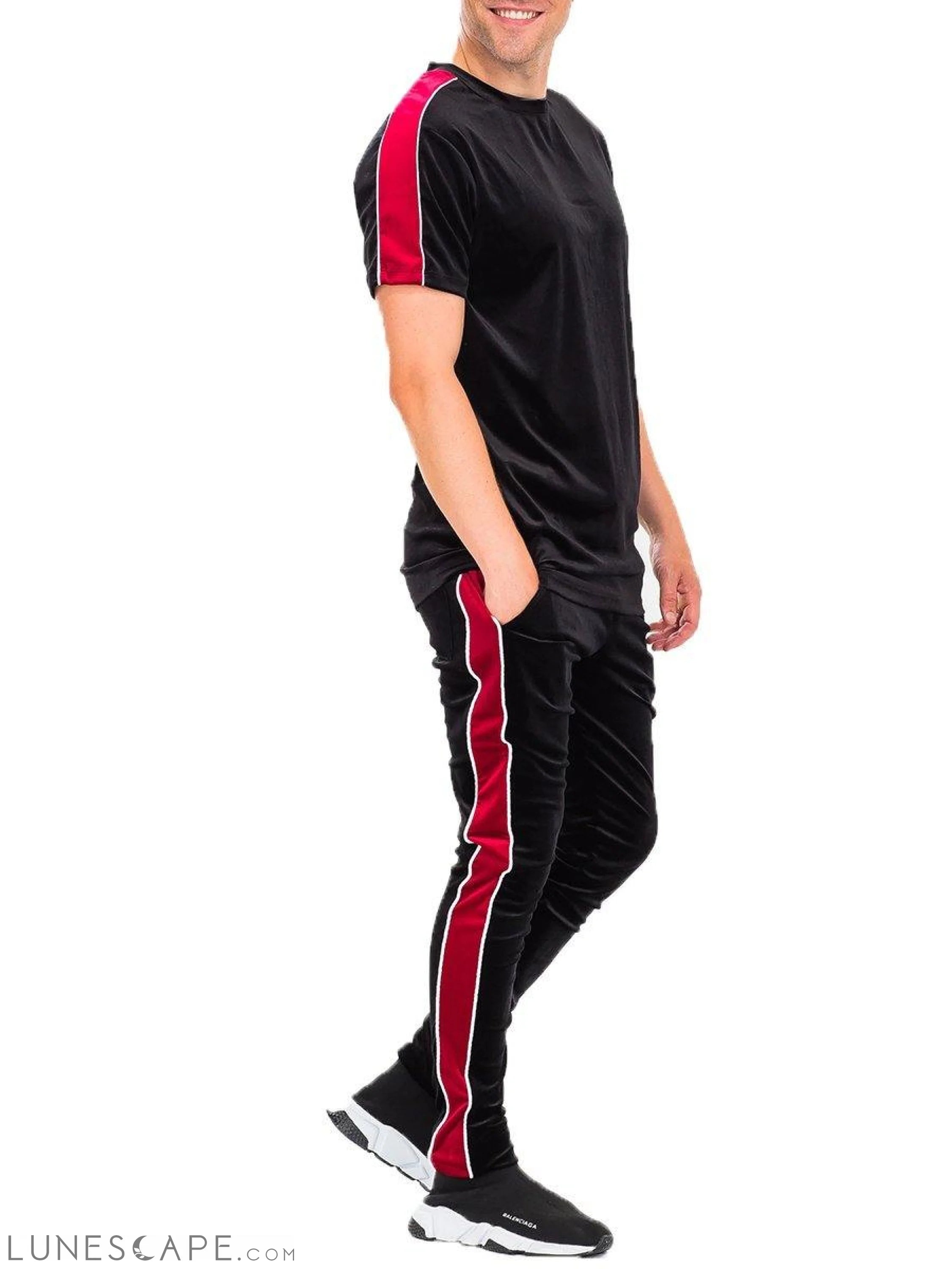 VELVET SET - Red Stripe LUNESCAPE