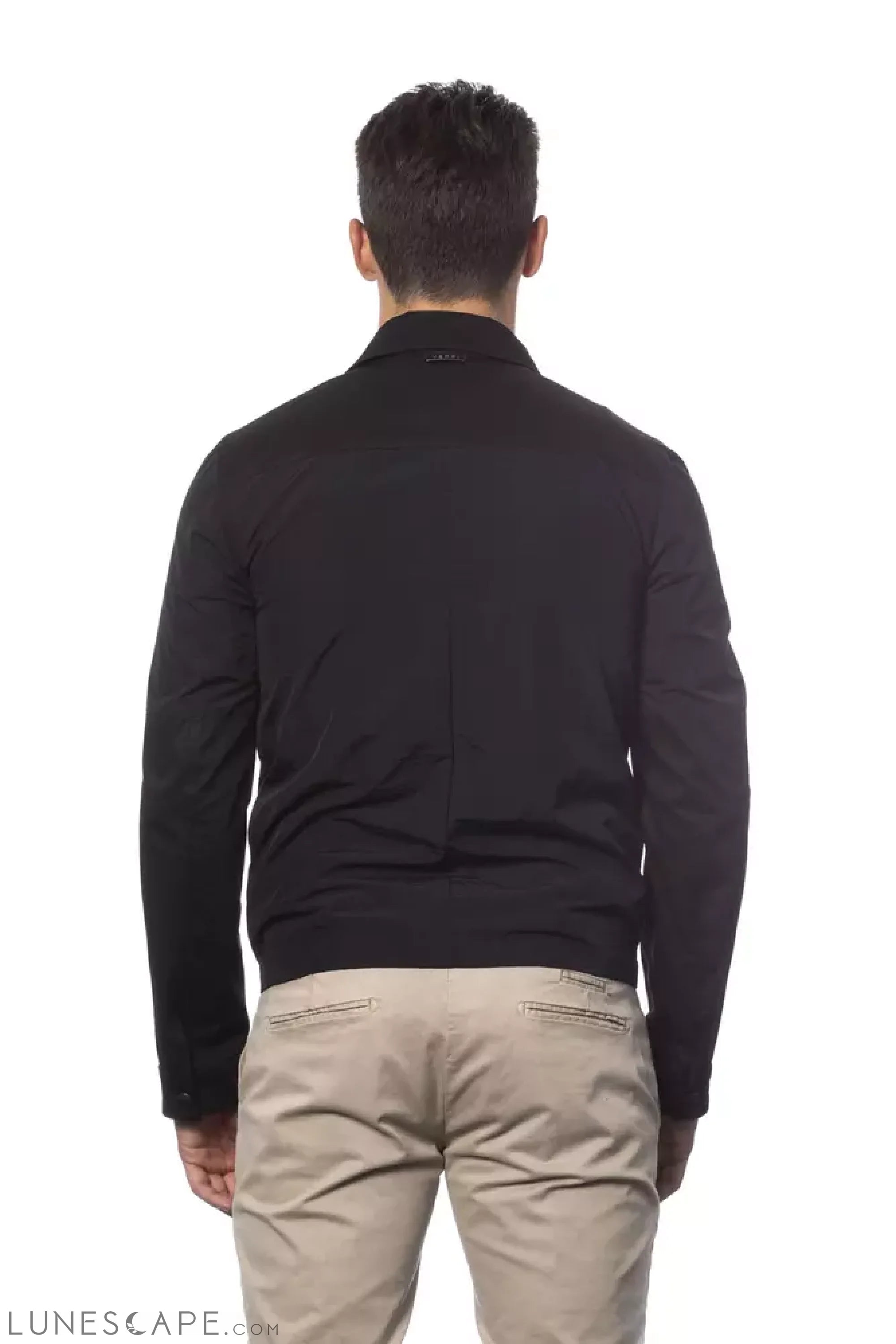 Verri Black Cotton Men Bomber Jacket LUNESCAPE