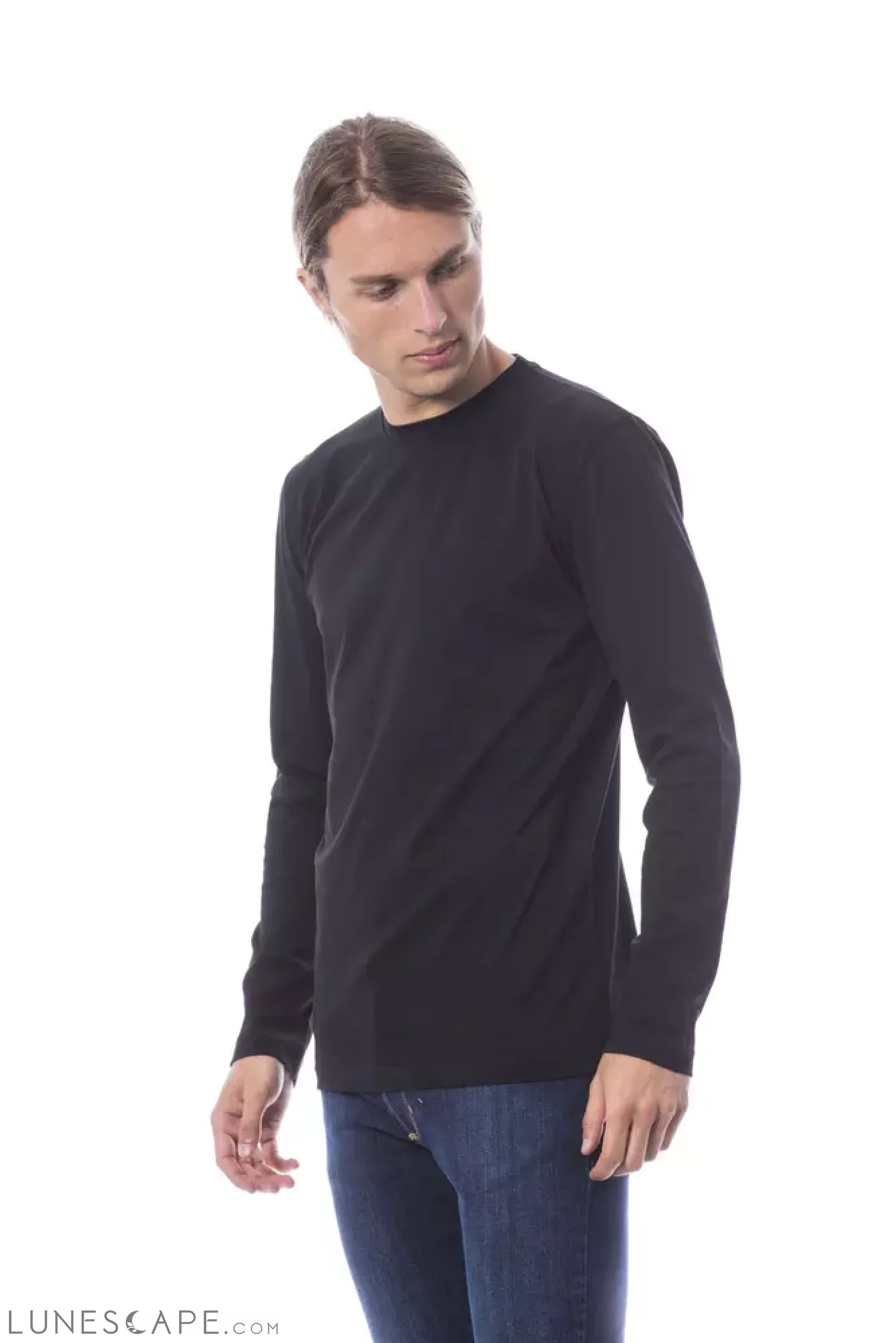 Verri Black Cotton Men T-Shirt LUNESCAPE