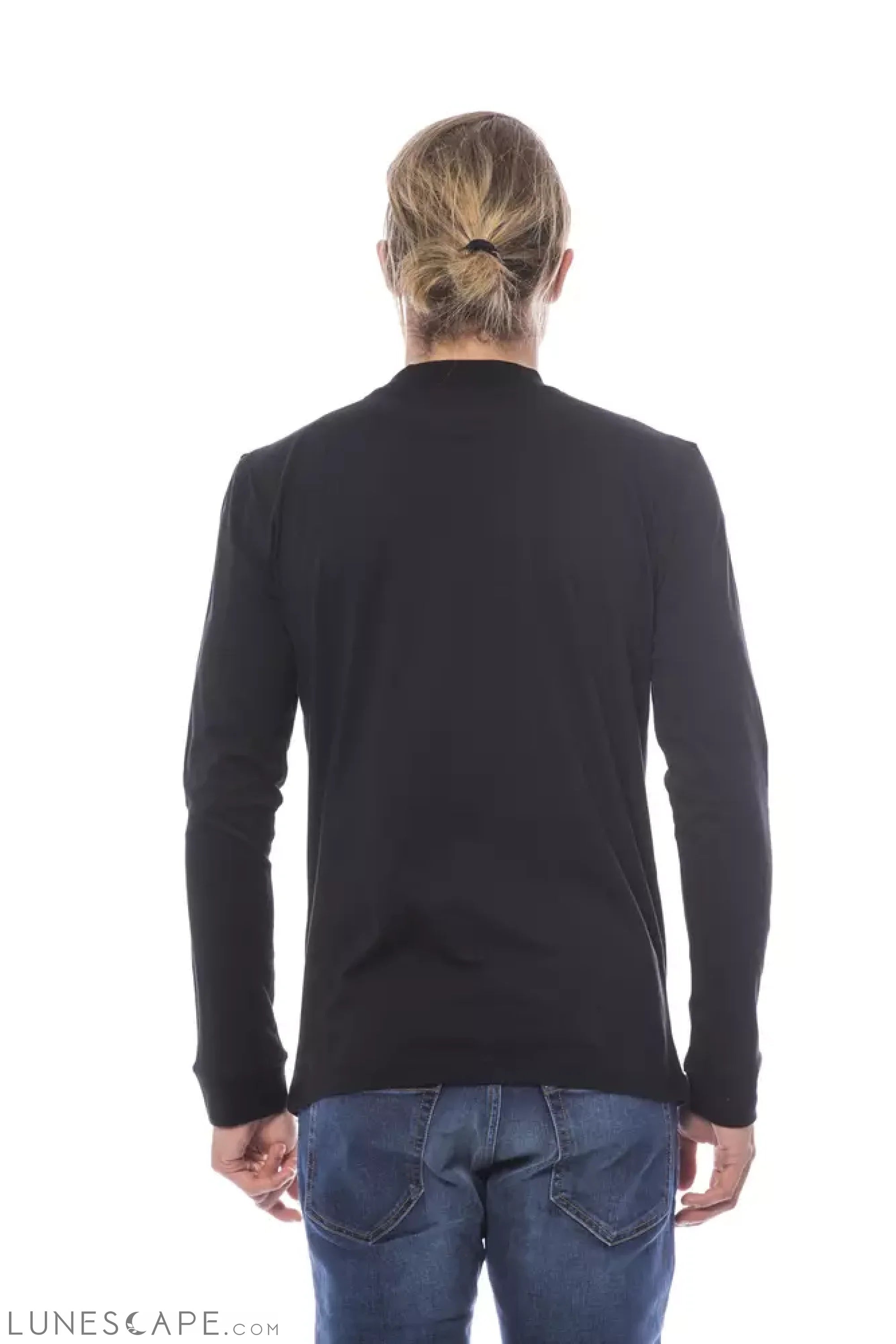 Verri Black Cotton Men's Sweater LUNESCAPE