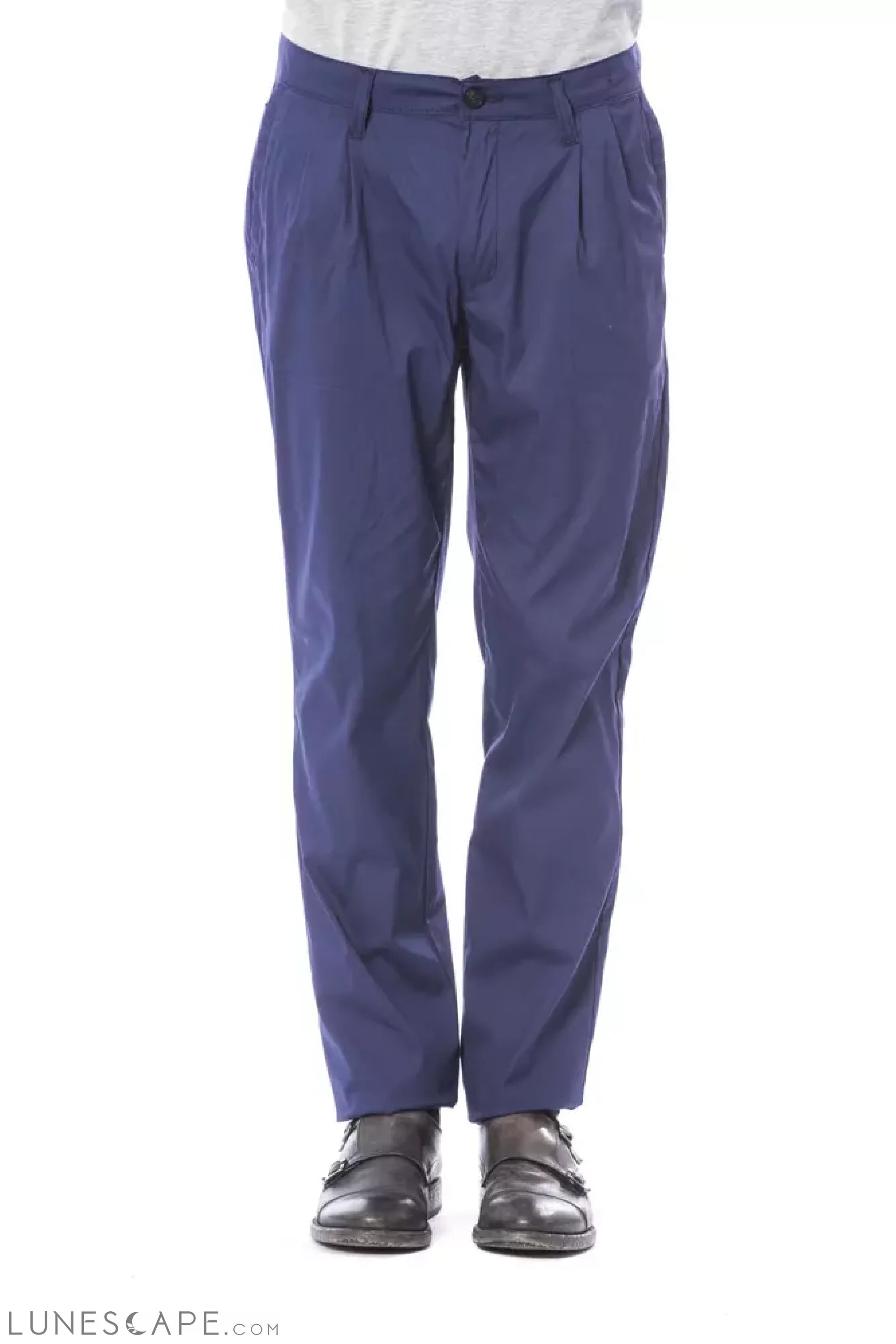 Verri Blue Cotton Men Pant LUNESCAPE