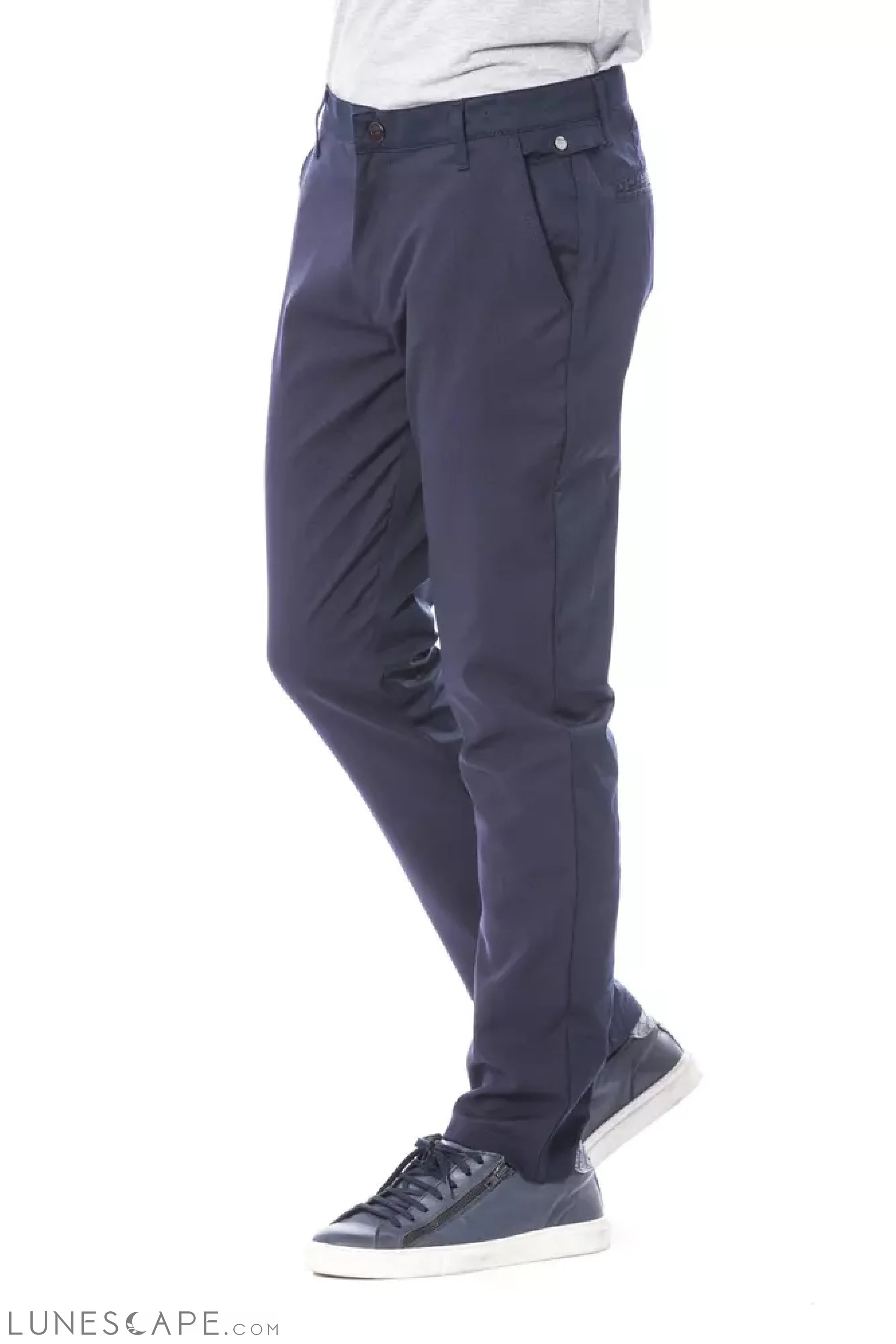 Verri Blue Polyester Men Pant LUNESCAPE