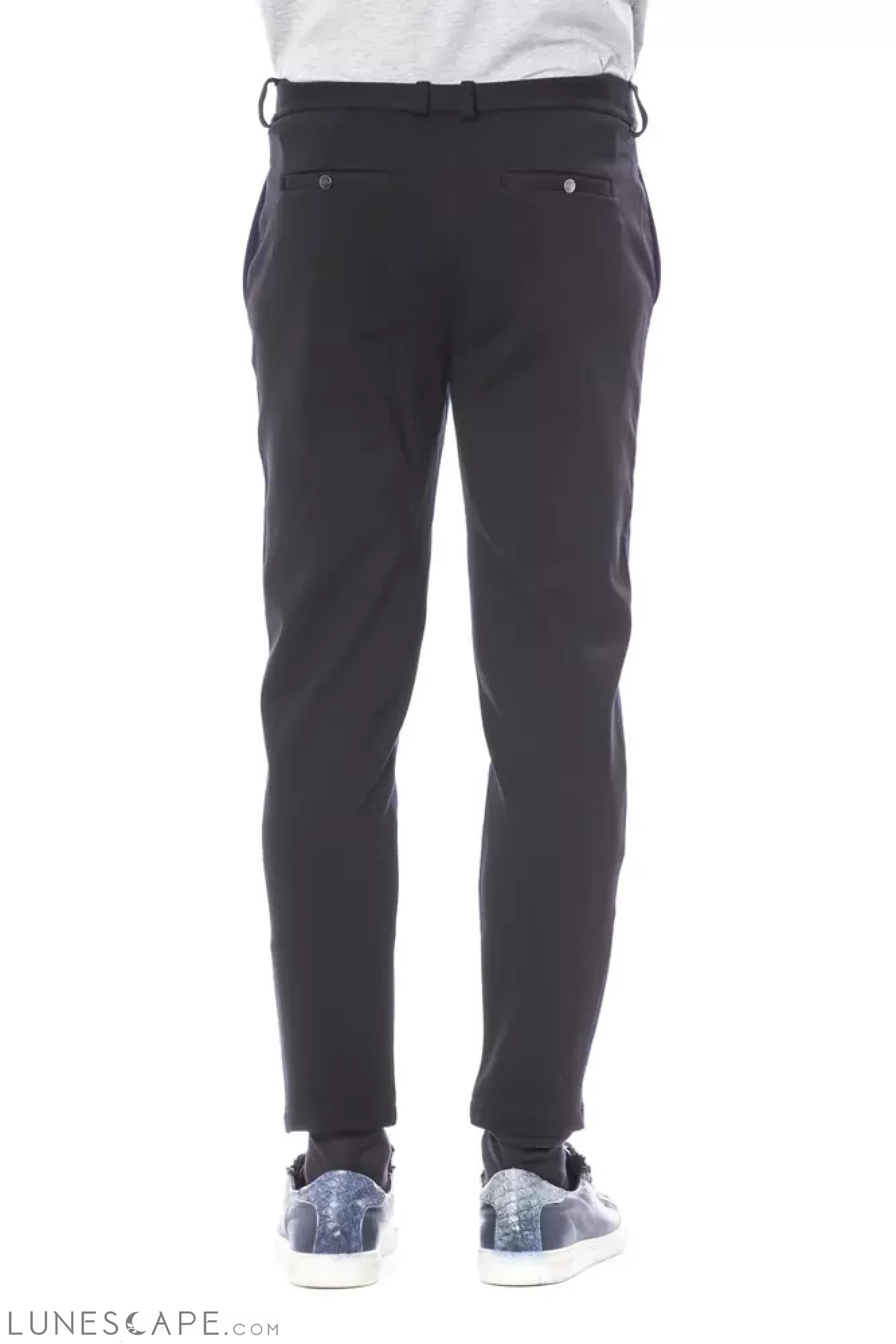 Verri Blue Viscose Men Pant LUNESCAPE