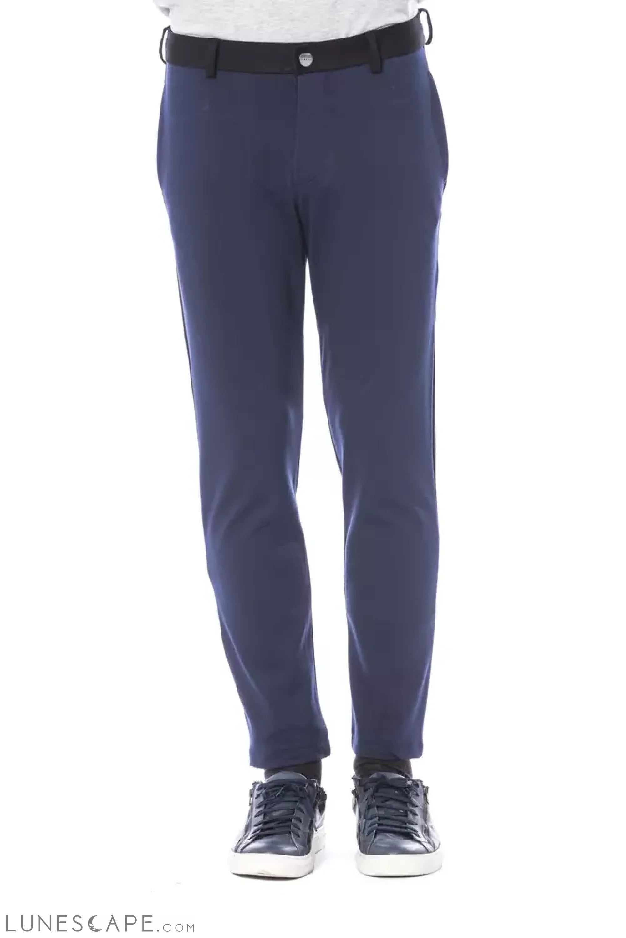 Verri Blue Viscose Men Pant LUNESCAPE