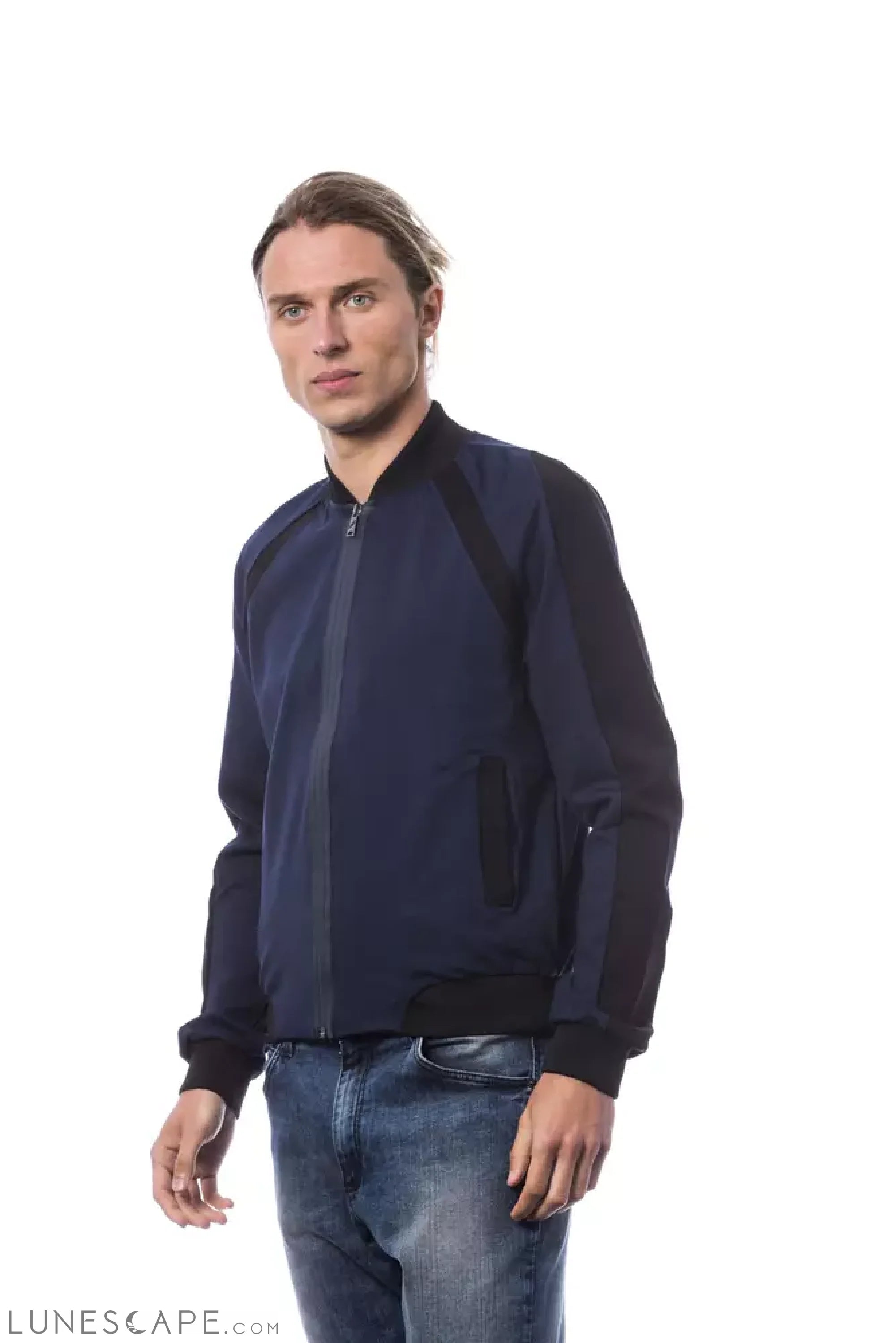 Verri Blue Viscose Men Sweater LUNESCAPE