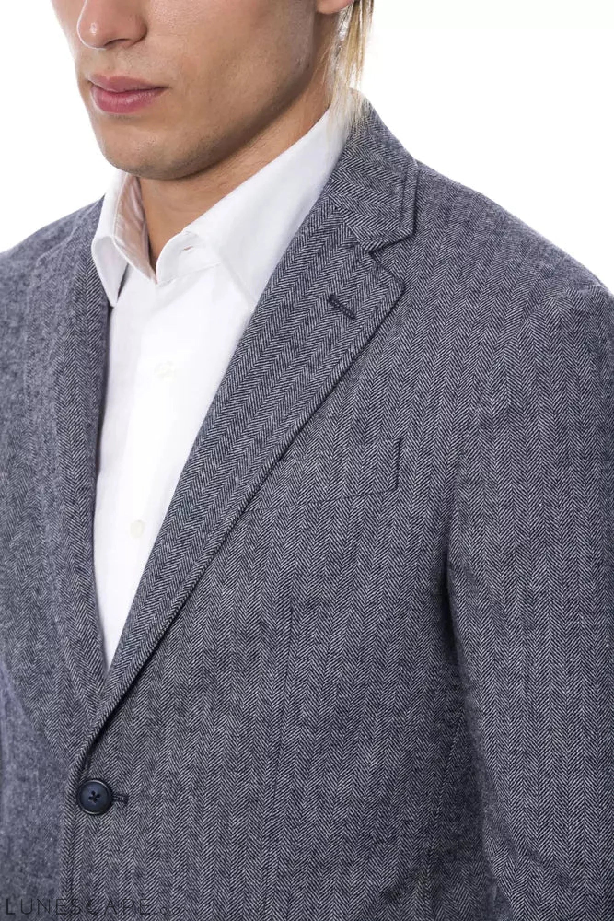 Verri Blue Wool Men Blazer LUNESCAPE