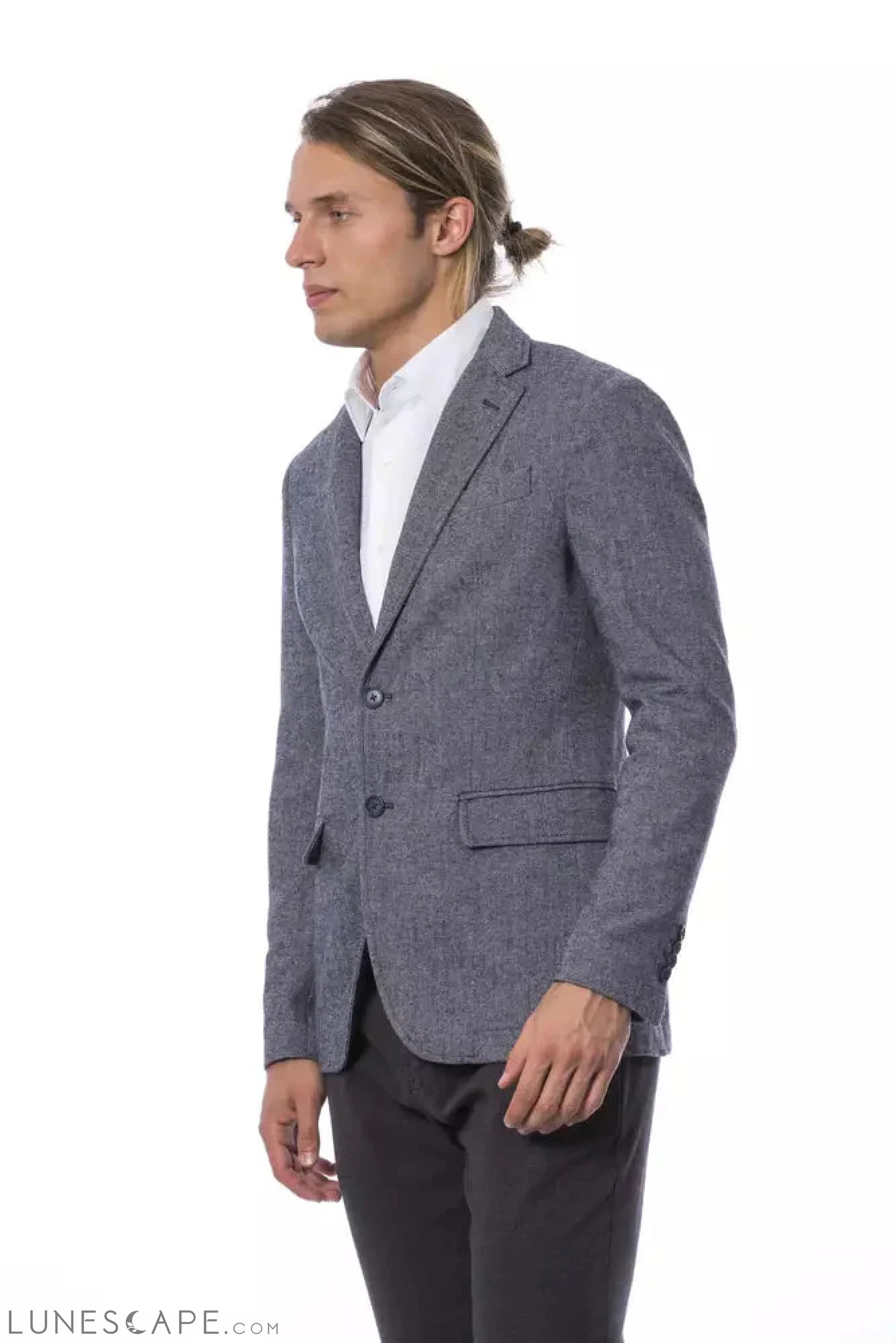 Verri Blue Wool Men Blazer LUNESCAPE