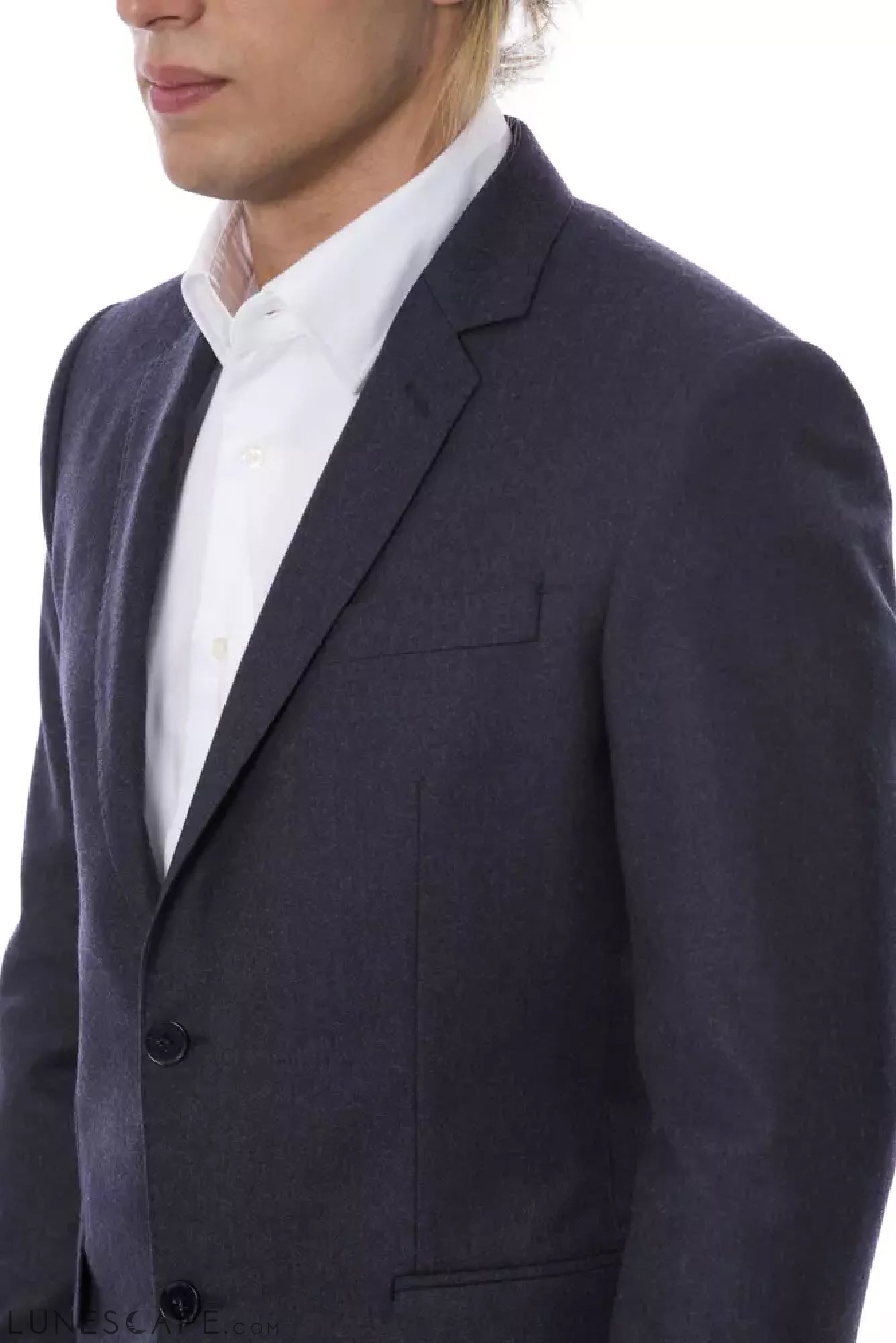 Verri Blue Wool Men's Blazer LUNESCAPE