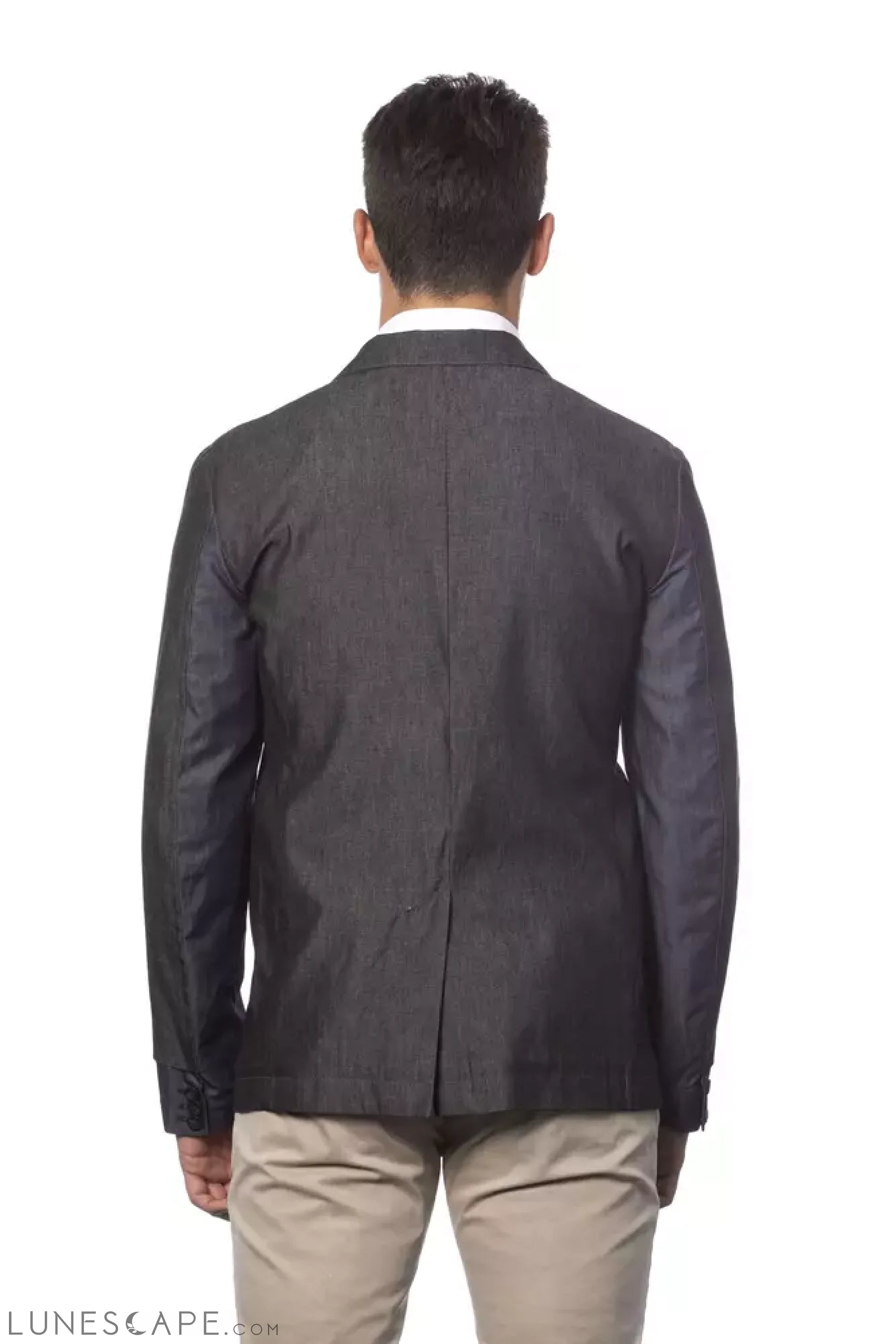 Verri Gray Cotton Men Blazer LUNESCAPE