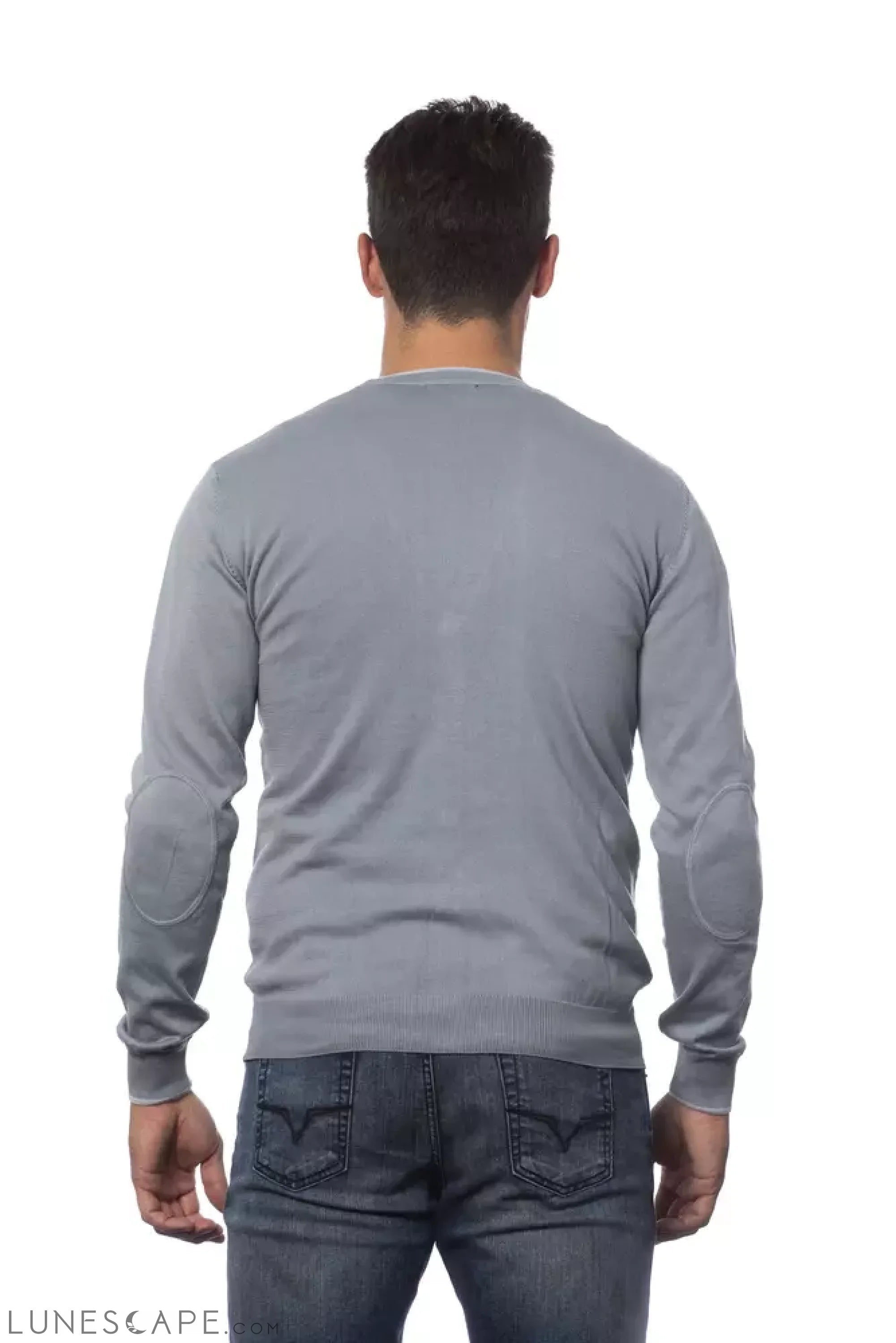 Verri Gray Cotton Men Cardigan LUNESCAPE