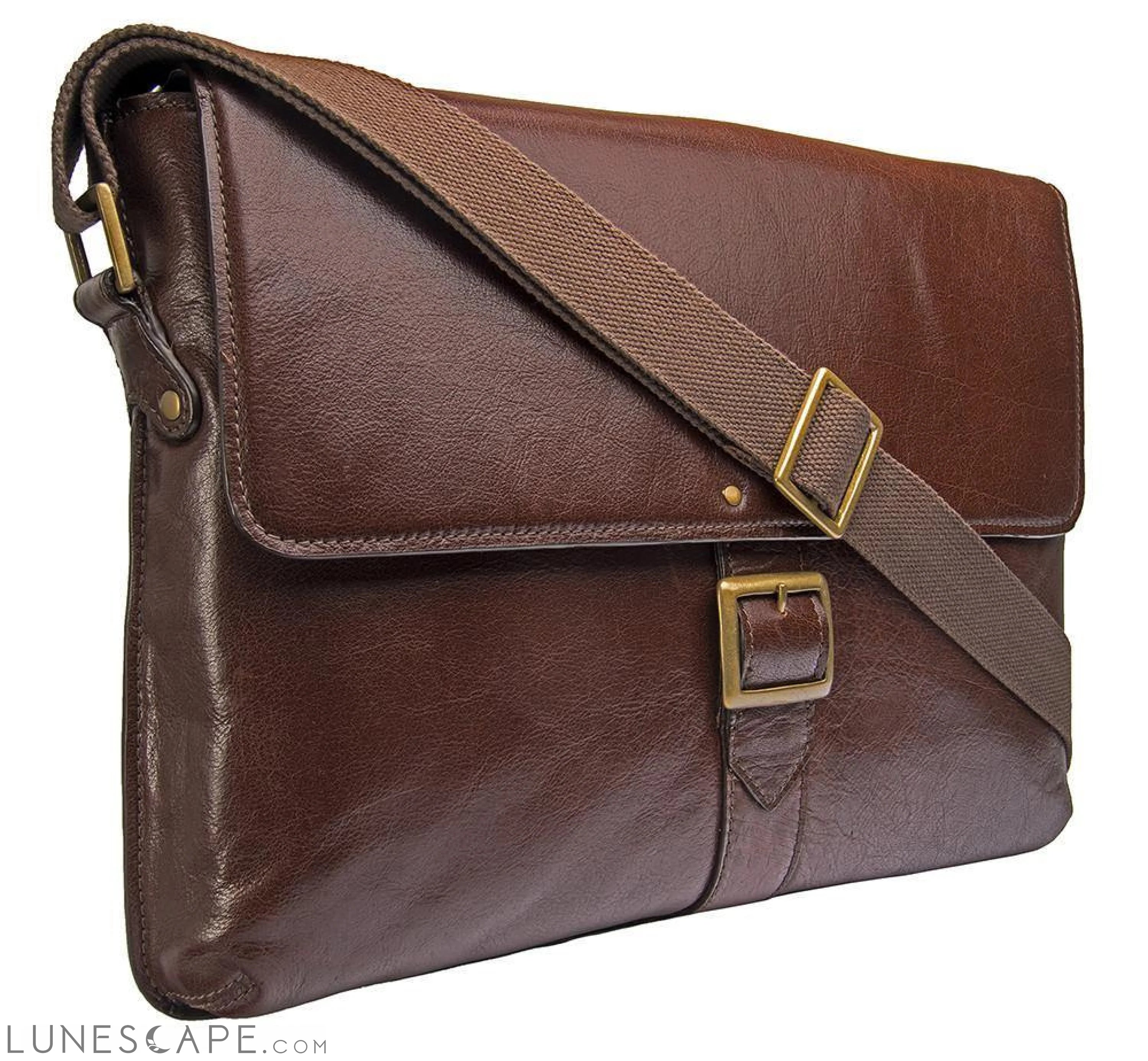 Vespucci Horizontal Buffalo Leather Messenger Bag LUNESCAPE
