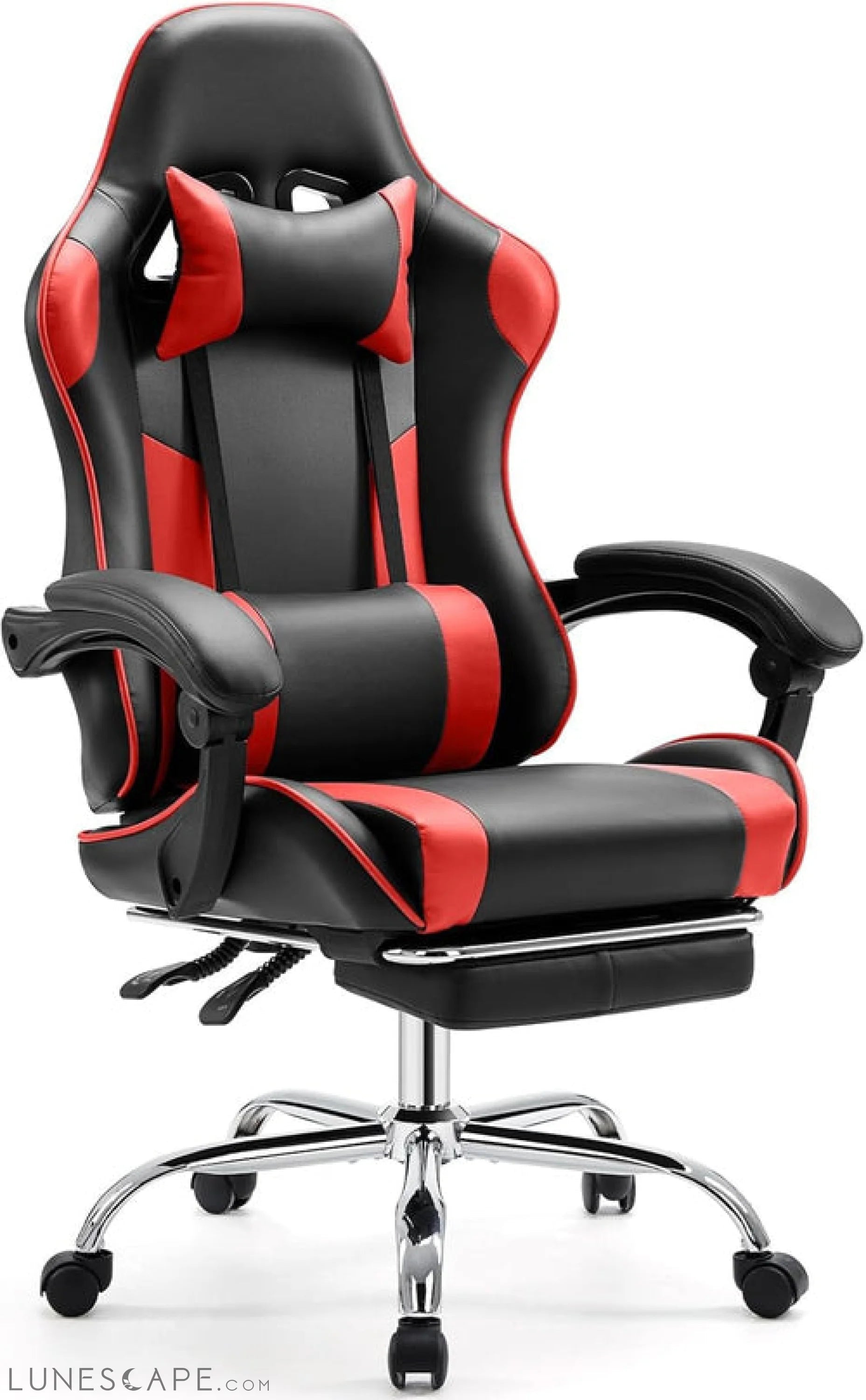 Video Game Desk Chair - Ergonomic Computer with Footrest and Comfy LUNESCAPE