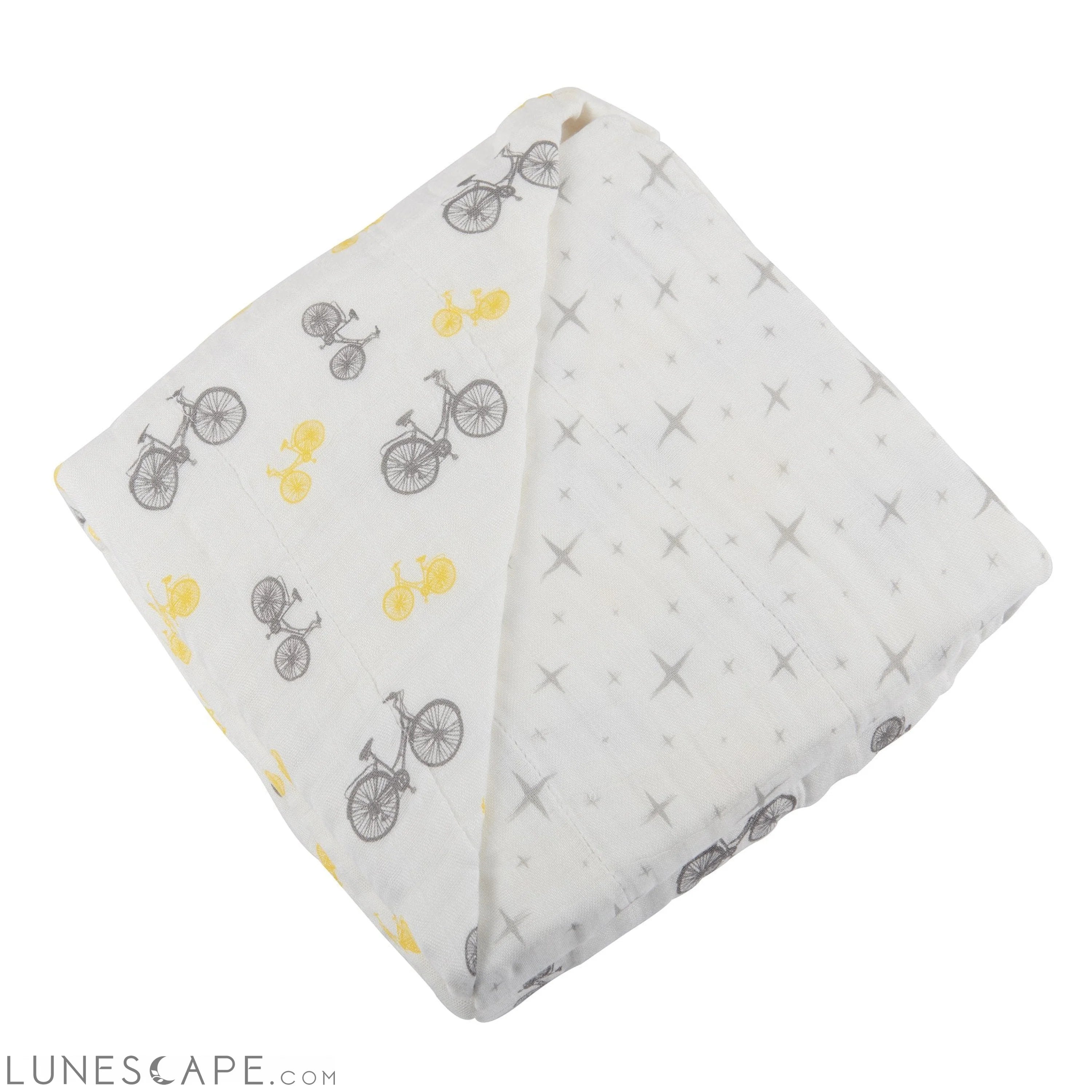 Vintage Bicycle and Northern Star Bamboo Muslin Newcastle Blanket LUNESCAPE