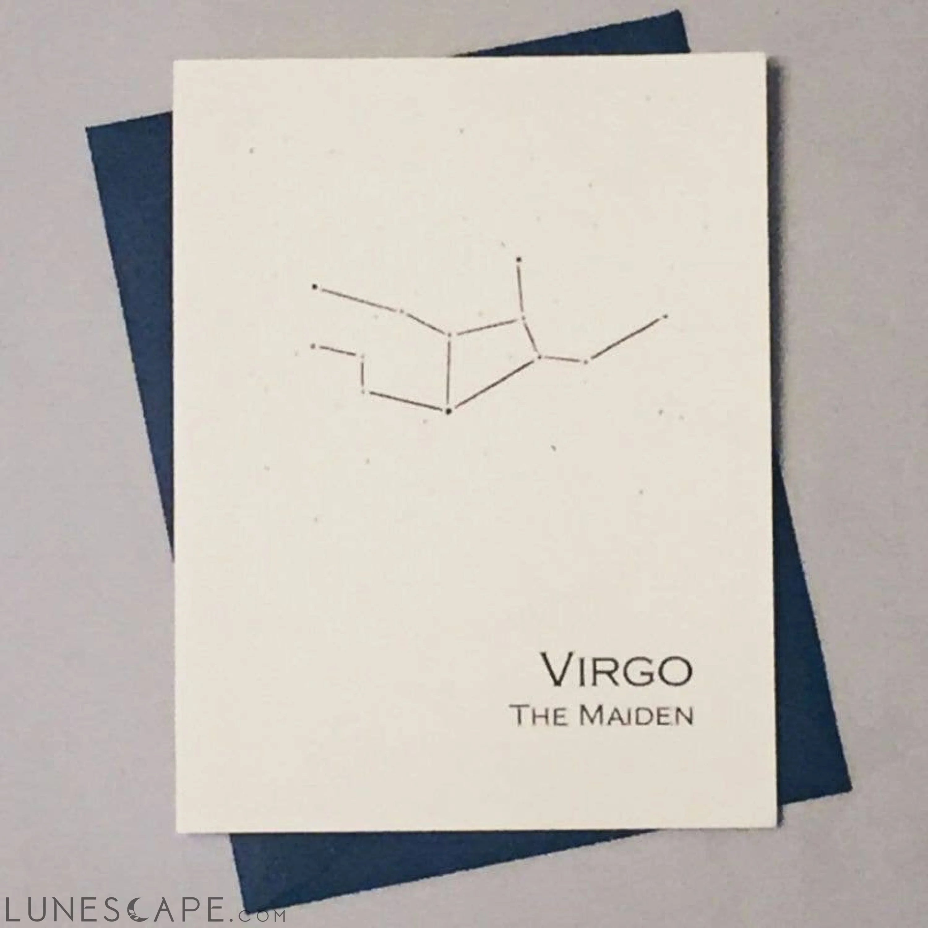 Virgo Constellation Zodiac Sign Birthday Card LUNESCAPE