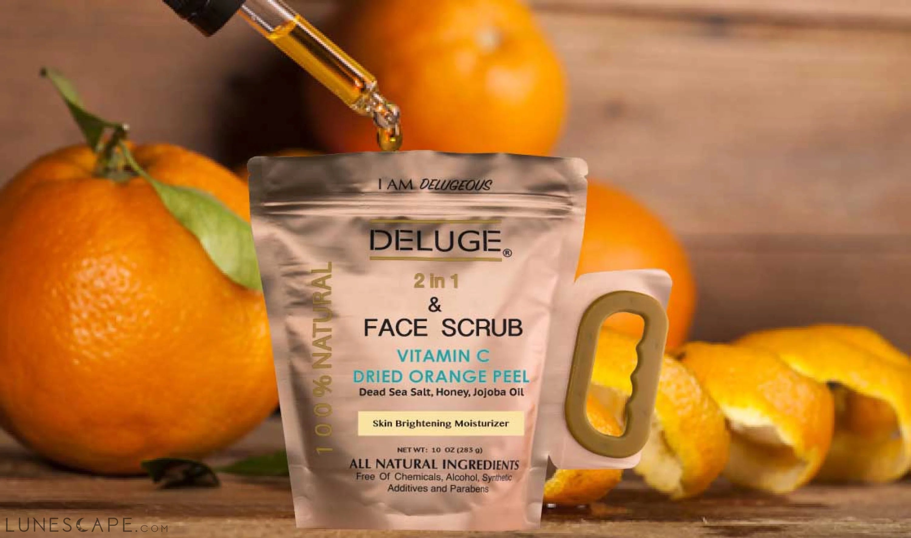 Vitamin C Scrub Dried Orange Peel LUNESCAPE