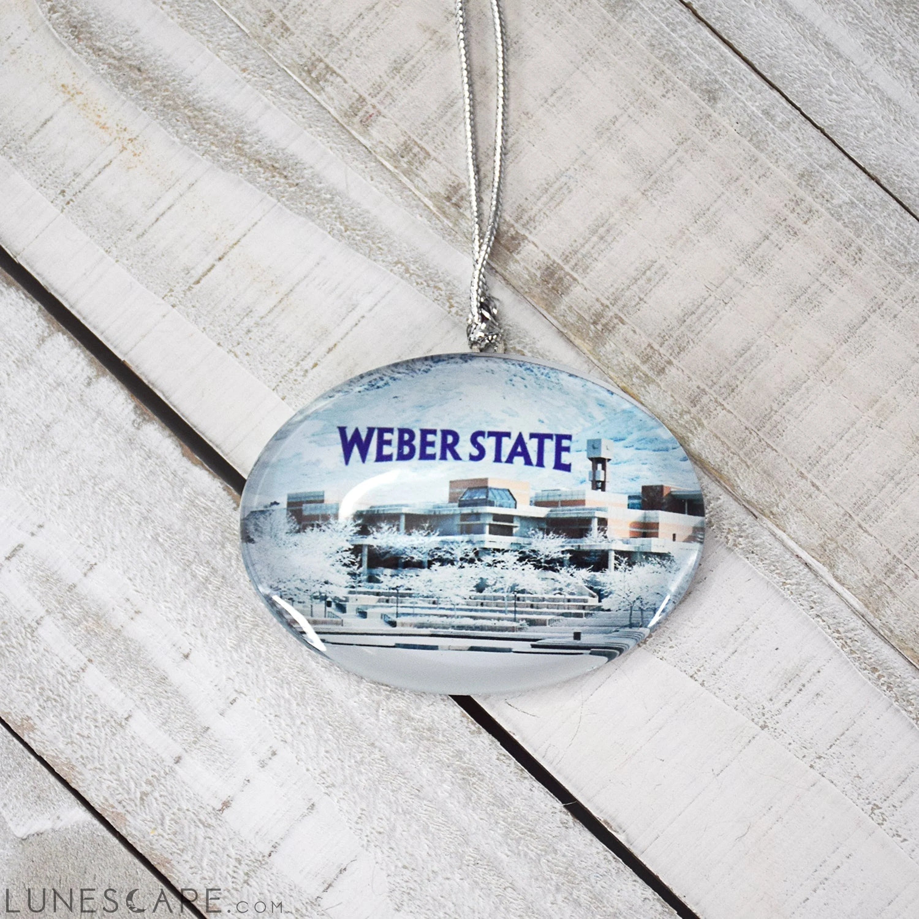 Weber State Campus Glass Ornament LUNESCAPE