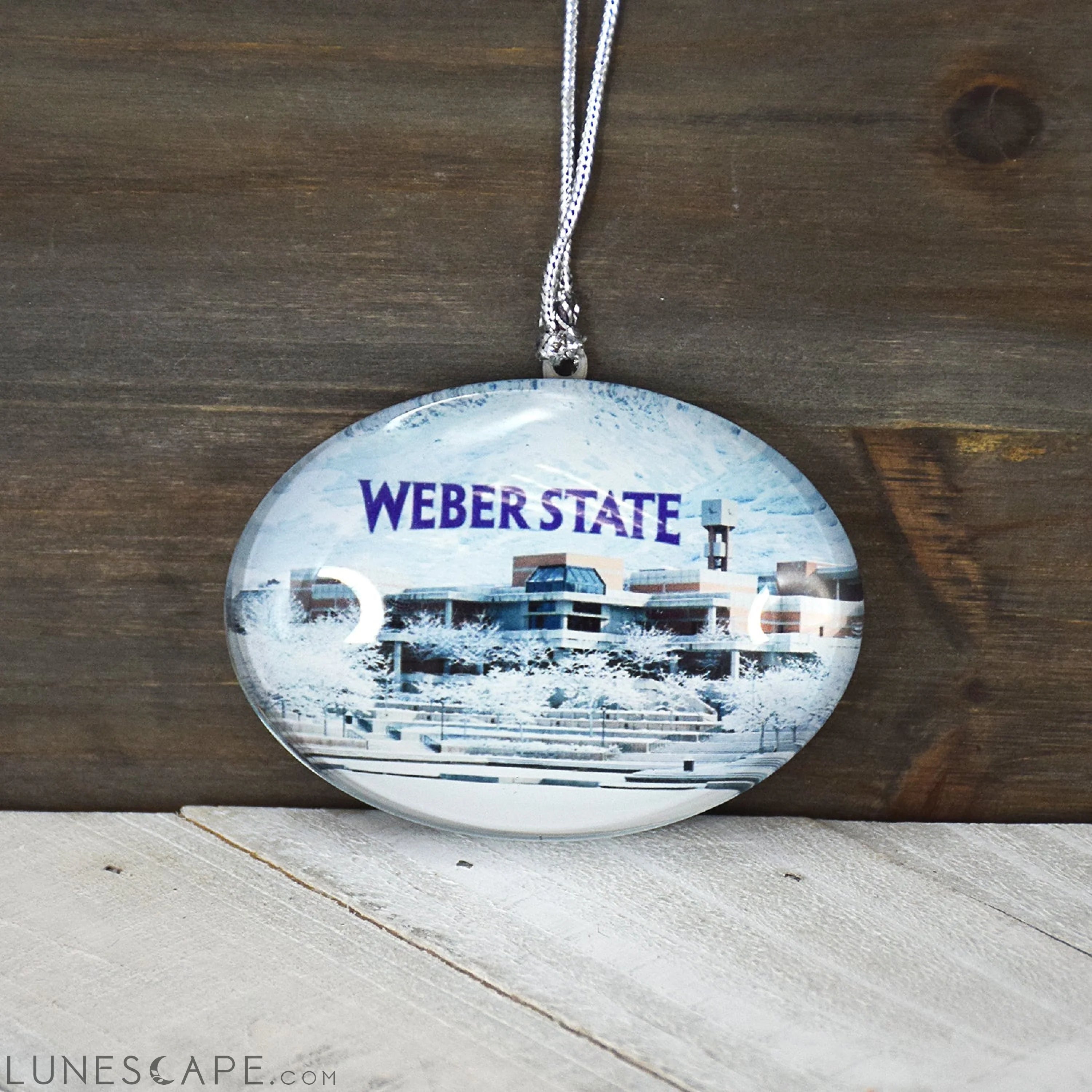 Weber State Campus Glass Ornament LUNESCAPE