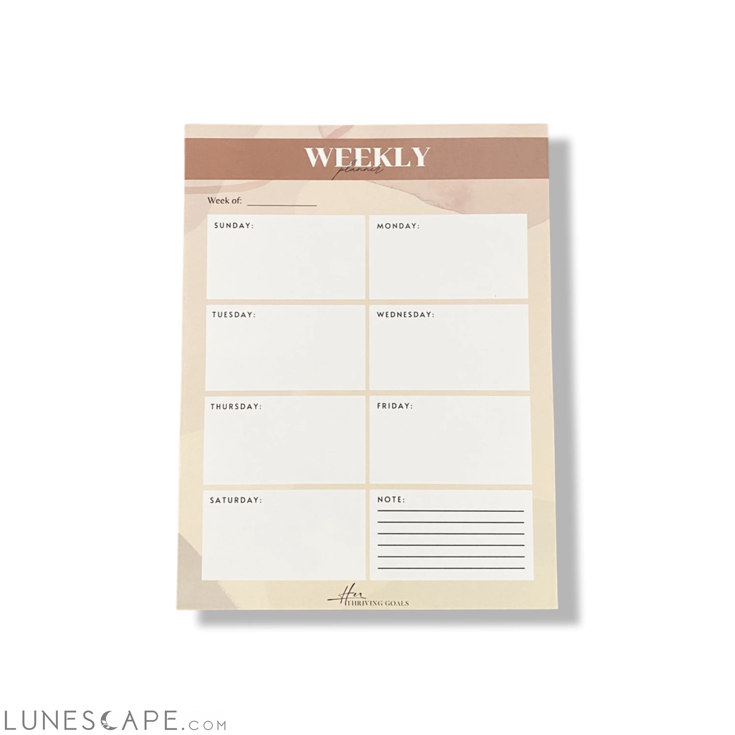 WEEKLY PLANNER LUNESCAPE