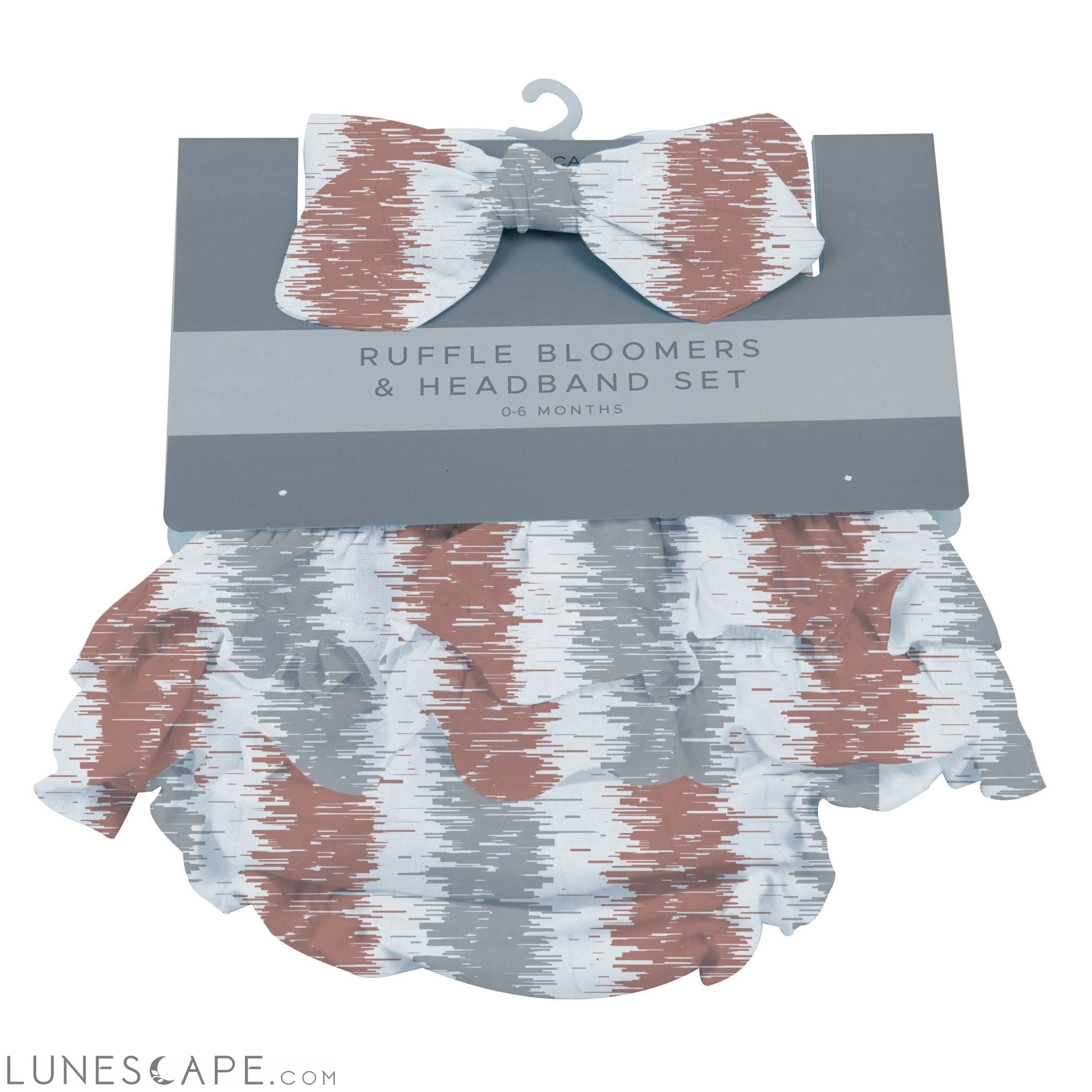 Western Stripe Ruffle Cotton Bloomer Headband Set LUNESCAPE
