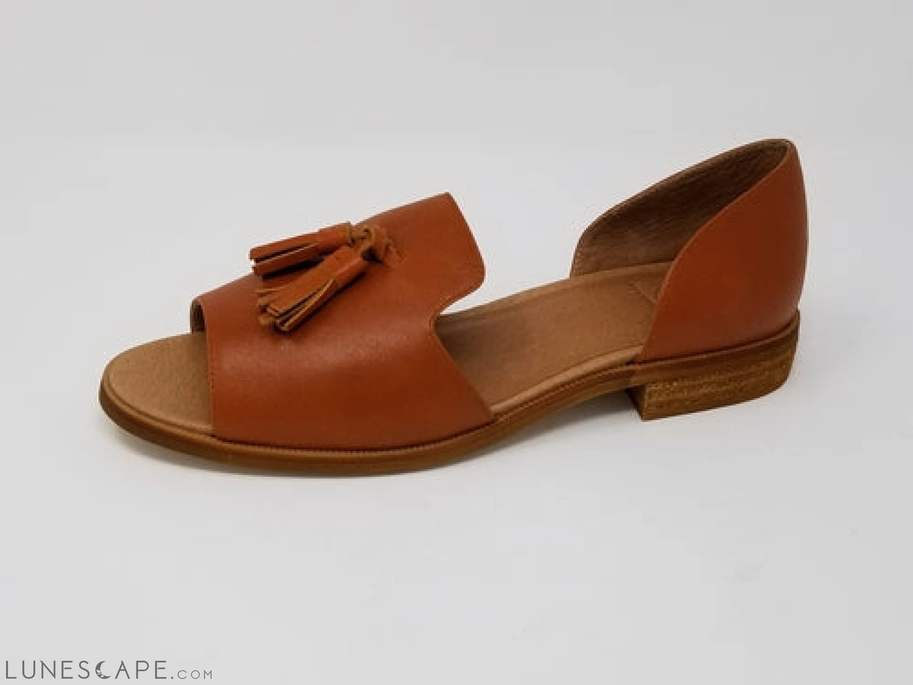 Westlake Open-Toed Flat Tassel Sandals LUNESCAPE