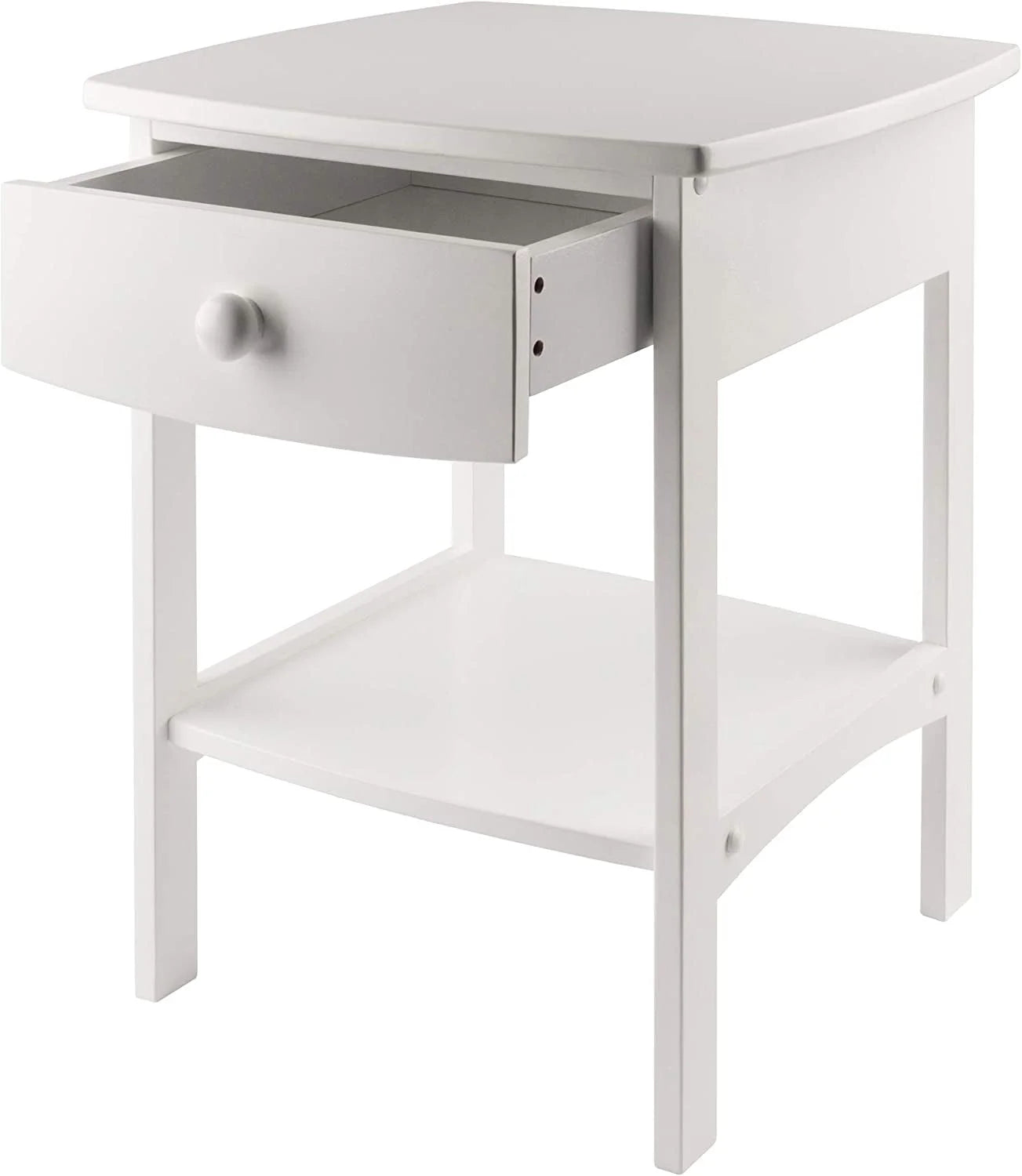 White Claire Accent Table LUNESCAPE