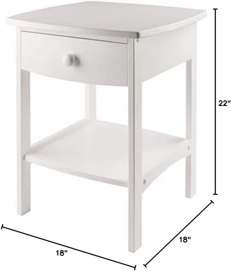 White Claire Accent Table LUNESCAPE