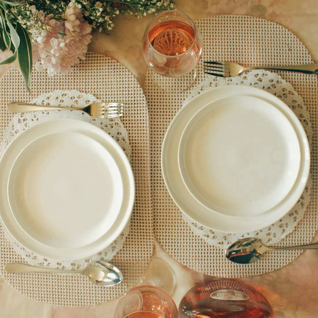White Dinner Plate 10" inch | 25.5 Cm LUNESCAPE
