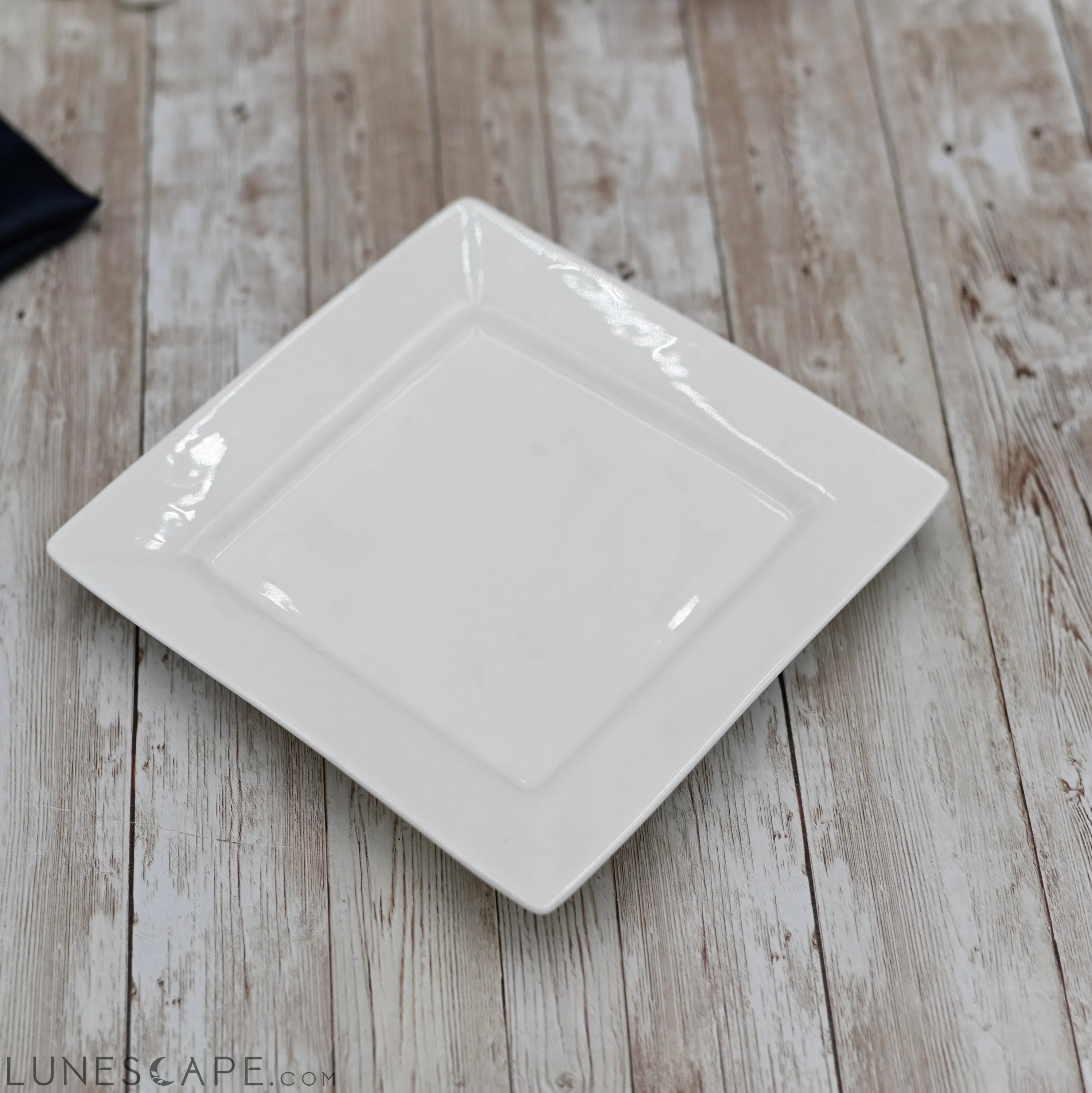 White Dinner Plate 10" inch X 10" inch| 25 X 25 Cm LUNESCAPE
