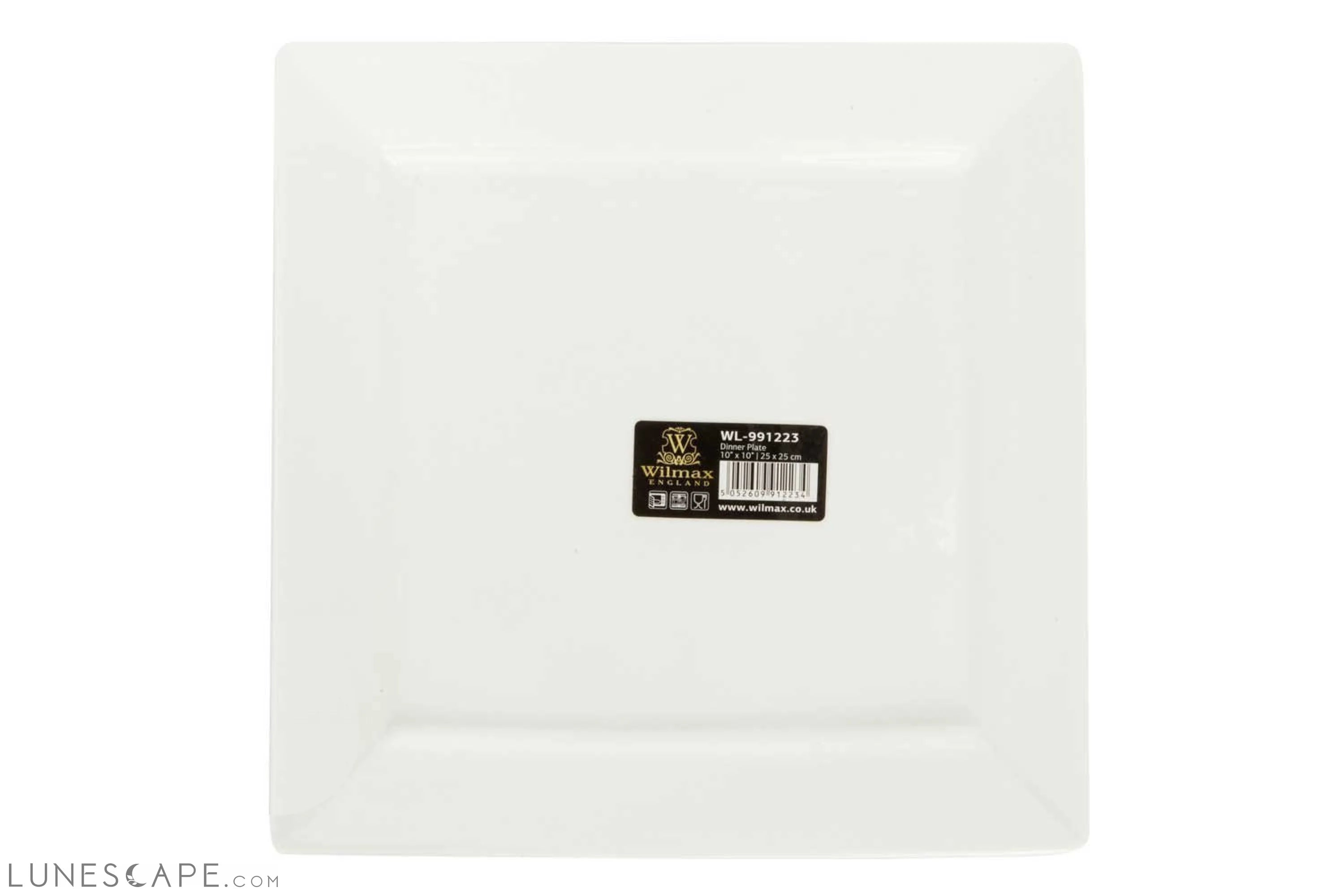 White Dinner Plate 10" inch X 10" inch| 25 X 25 Cm LUNESCAPE
