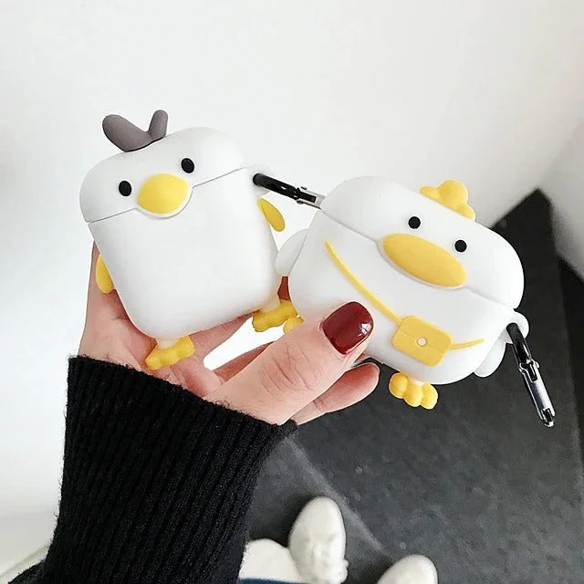White Pengu AirPods Case LUNESCAPE