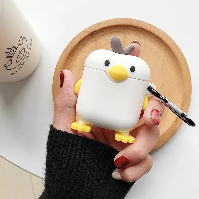 White Pengu AirPods Case LUNESCAPE