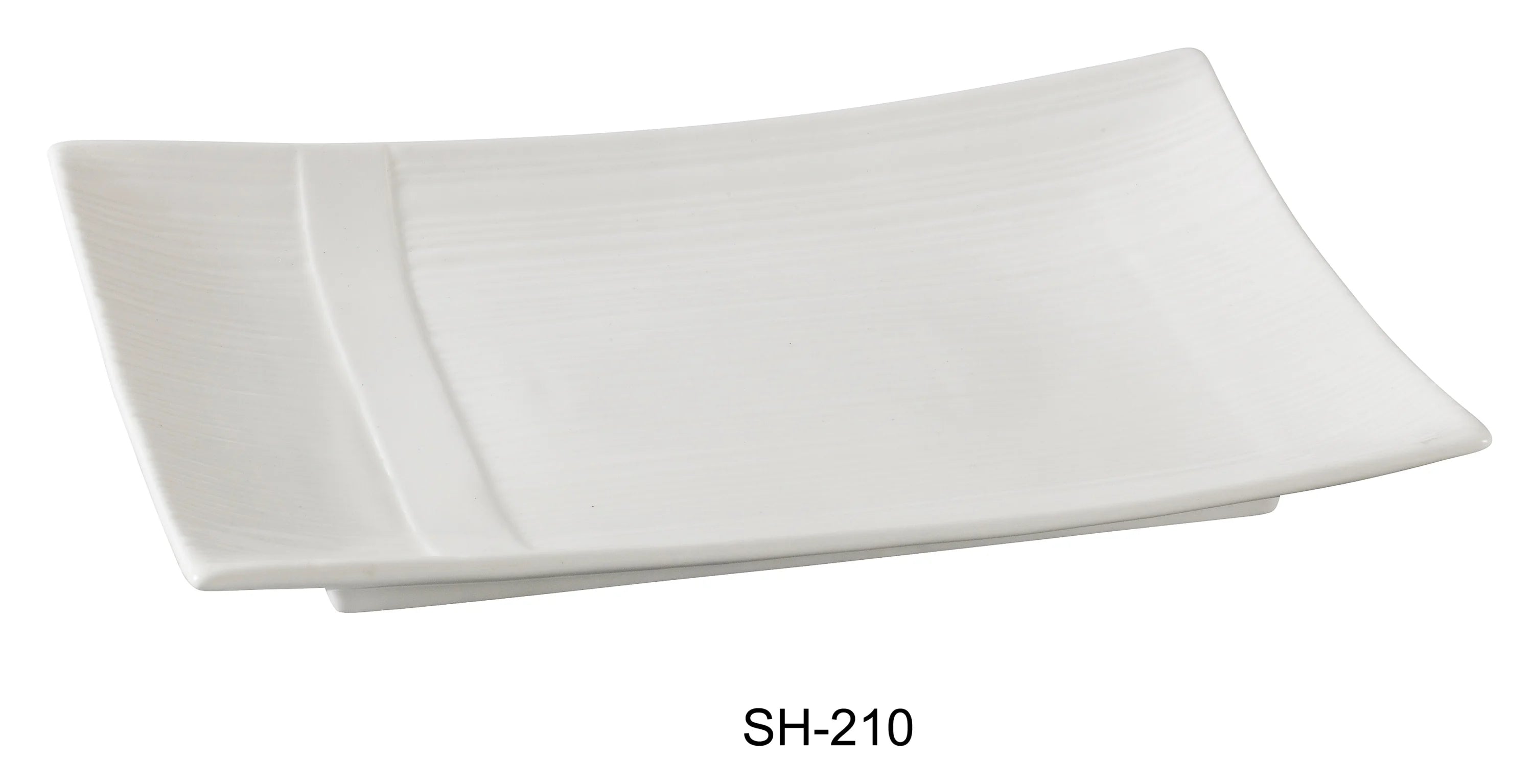 White Rectangular Dinner Plate LUNESCAPE