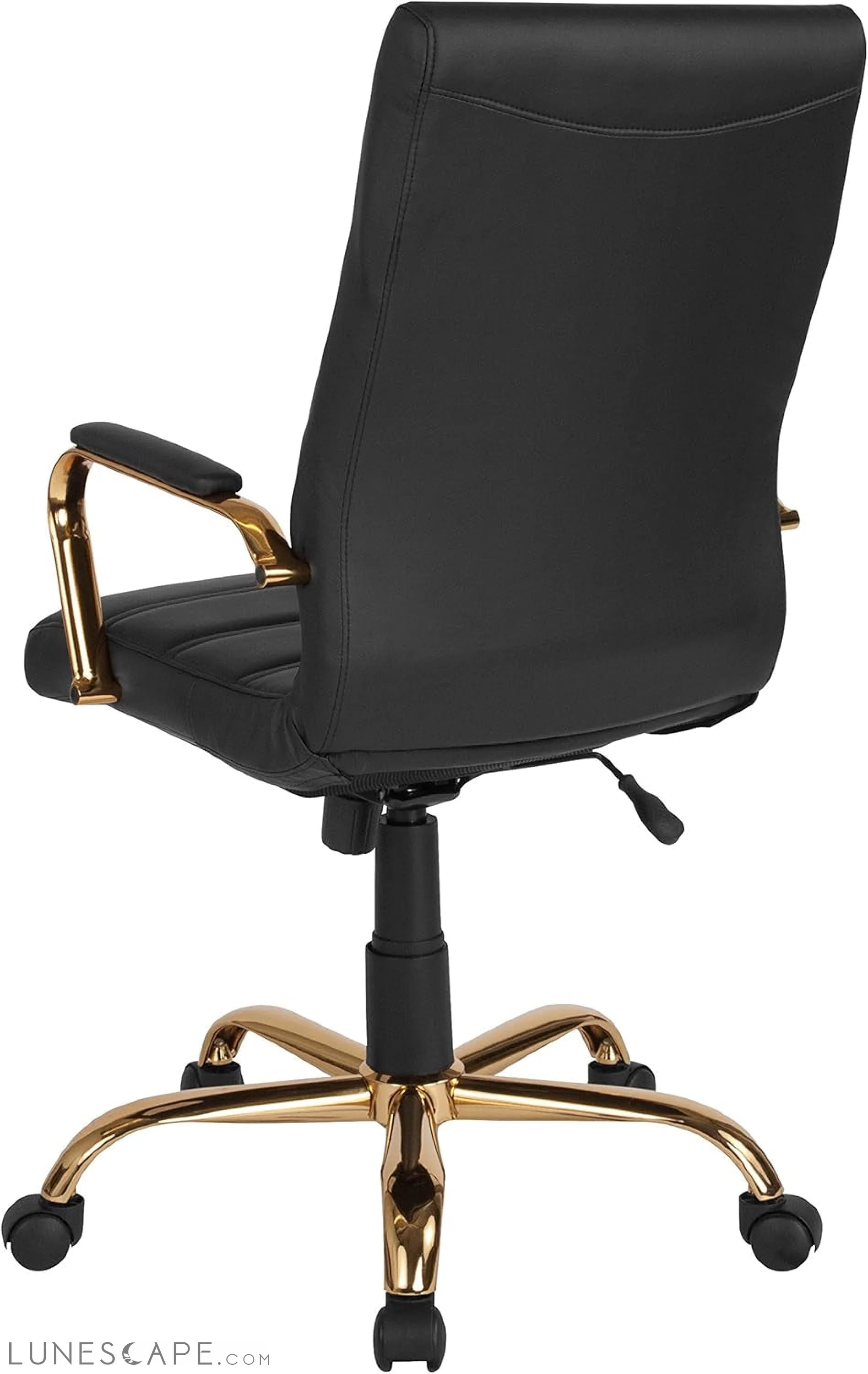 Whitney High-Back Swivel Leathersoft Desk Chair with Padded Seat and LUNESCAPE