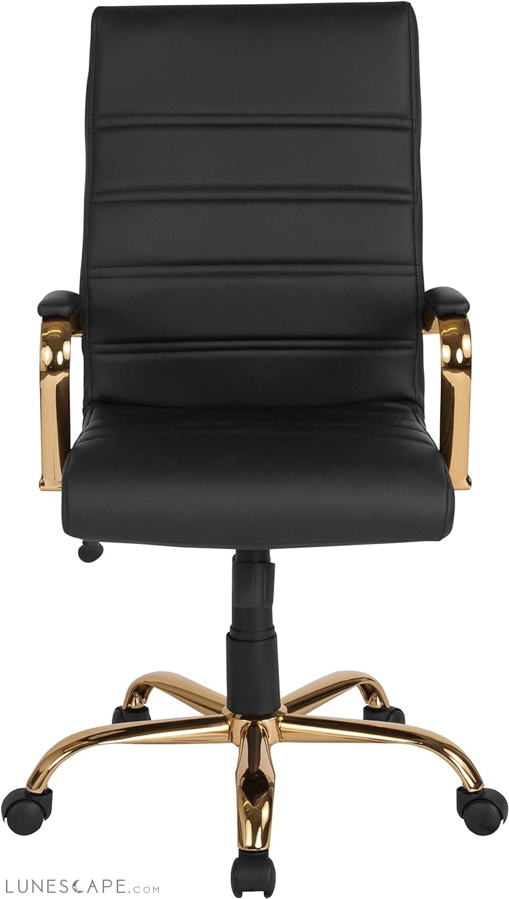 Whitney High-Back Swivel Leathersoft Desk Chair with Padded Seat and LUNESCAPE