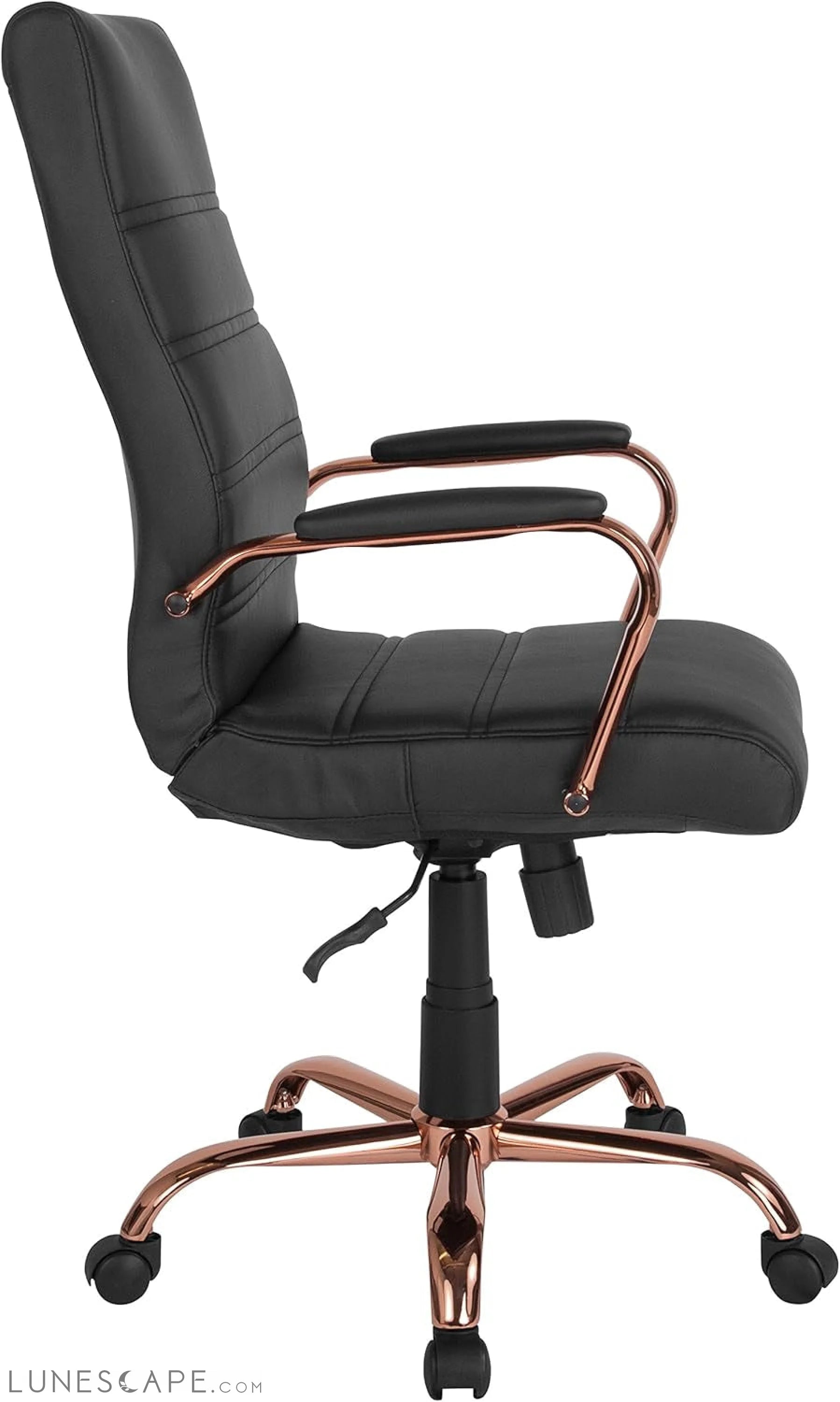 Whitney High-Back Swivel Leathersoft Desk Chair with Padded Seat and LUNESCAPE