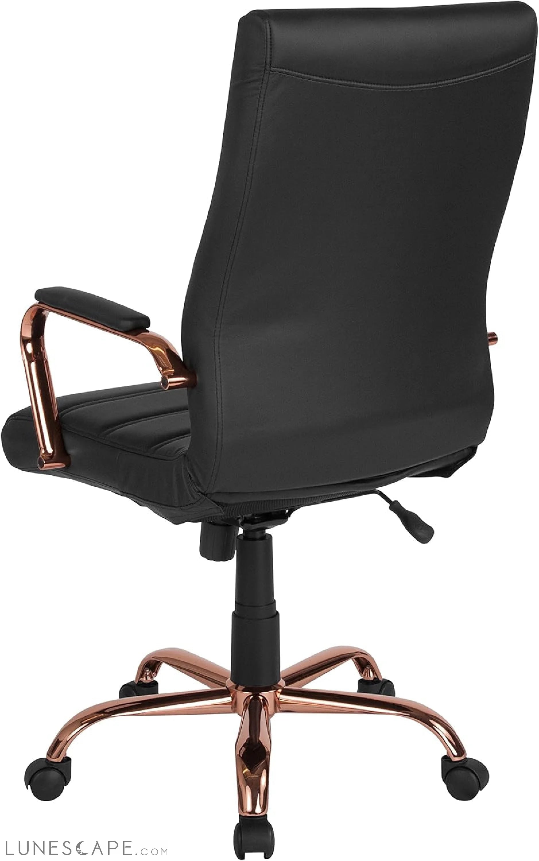 Whitney High-Back Swivel Leathersoft Desk Chair with Padded Seat and LUNESCAPE