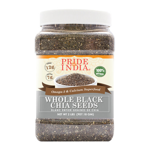 Whole Black Chia Seeds - Omega-3 & Calcium Superfood Jar LUNESCAPE