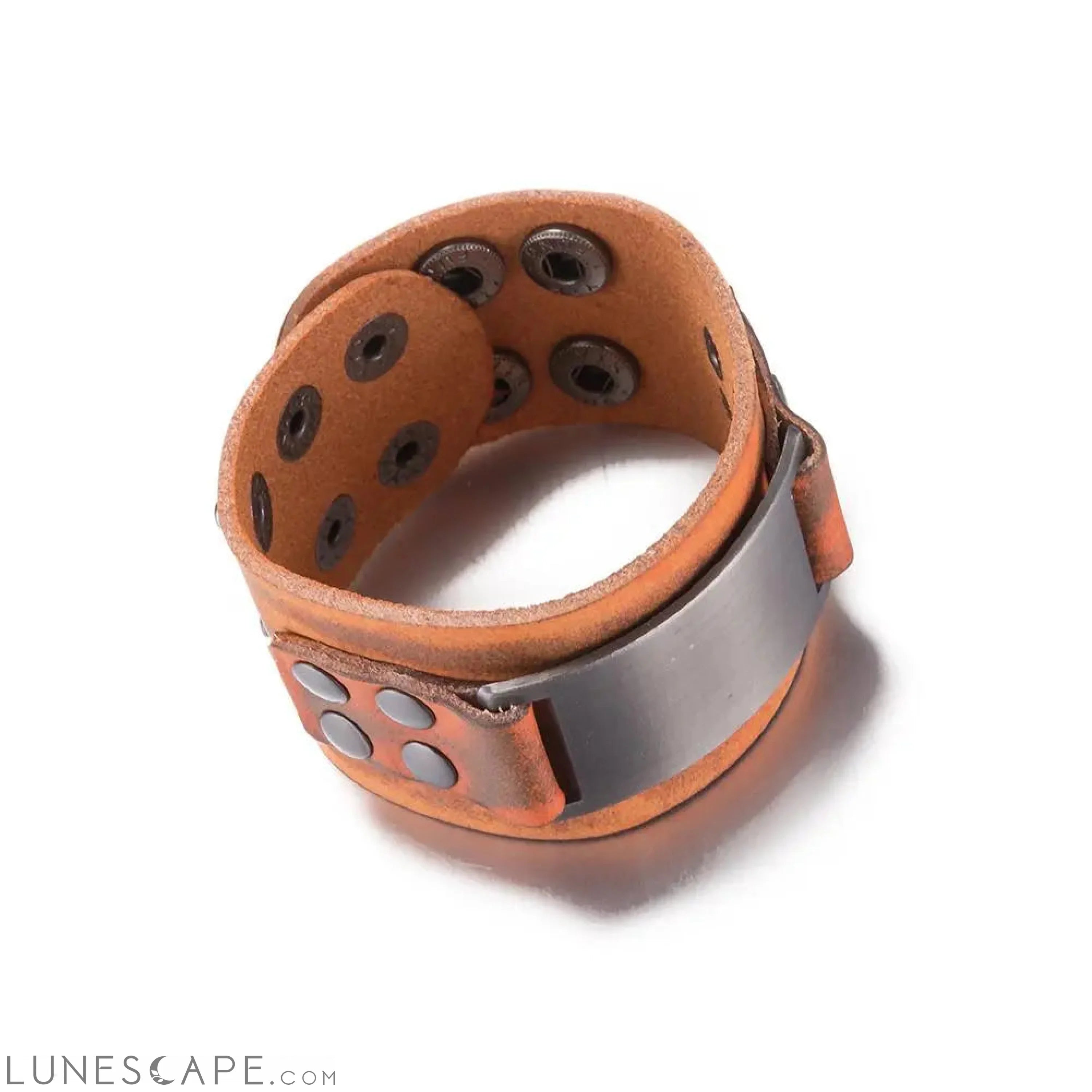 Wide Leather Cuff LUNESCAPE