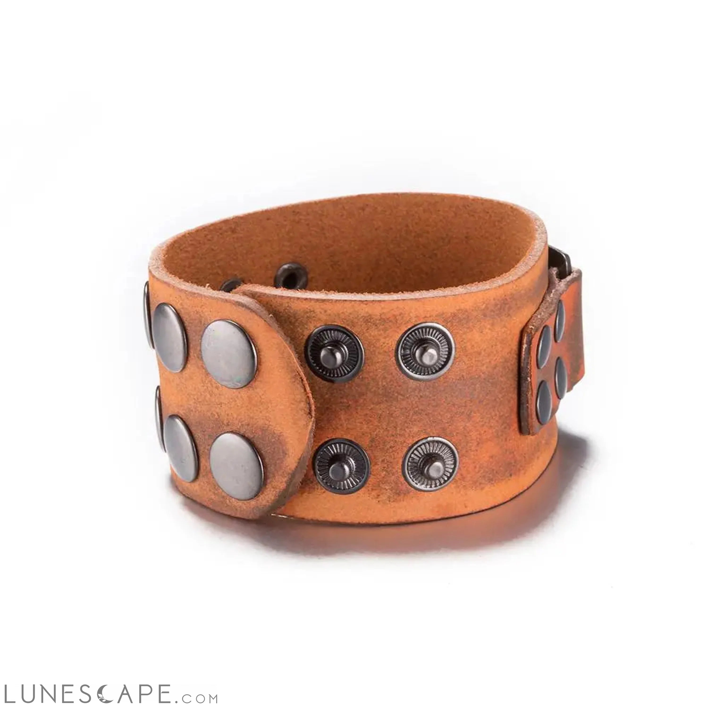 Wide Leather Cuff LUNESCAPE