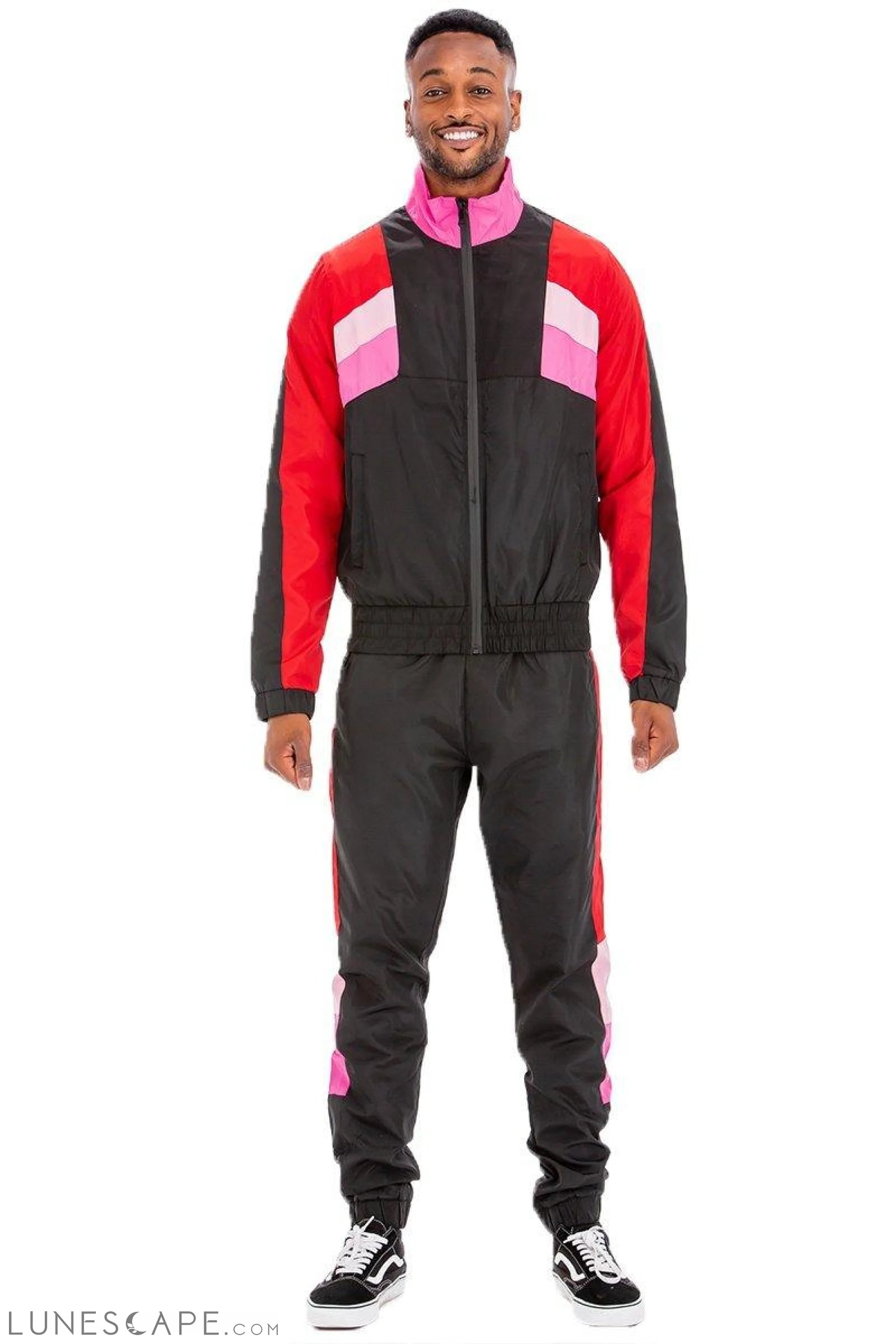 WINSLOW WINDBREAKER TRACK SET - Red Stripe LUNESCAPE