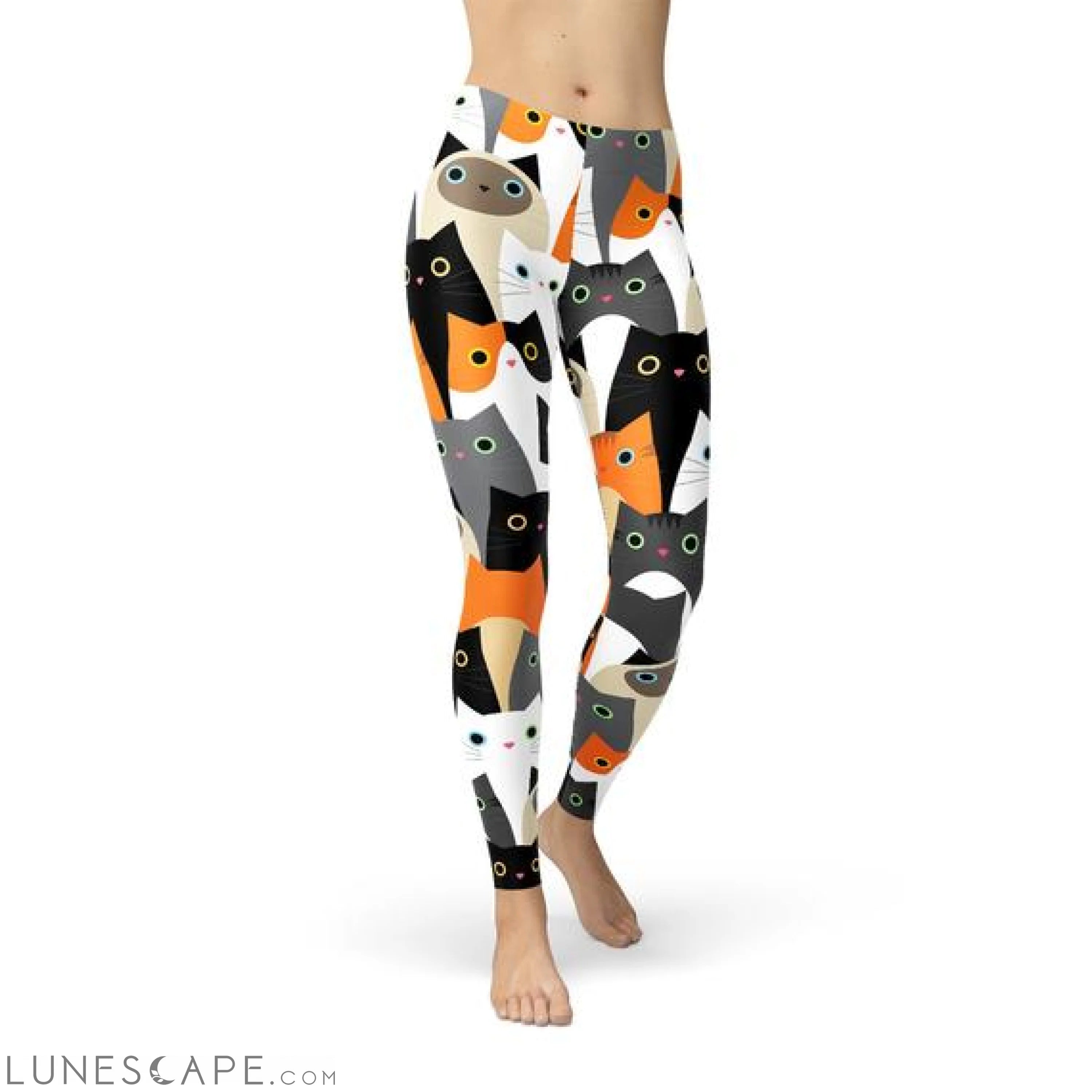 Womens All Over Print Cats Leggings Leggings