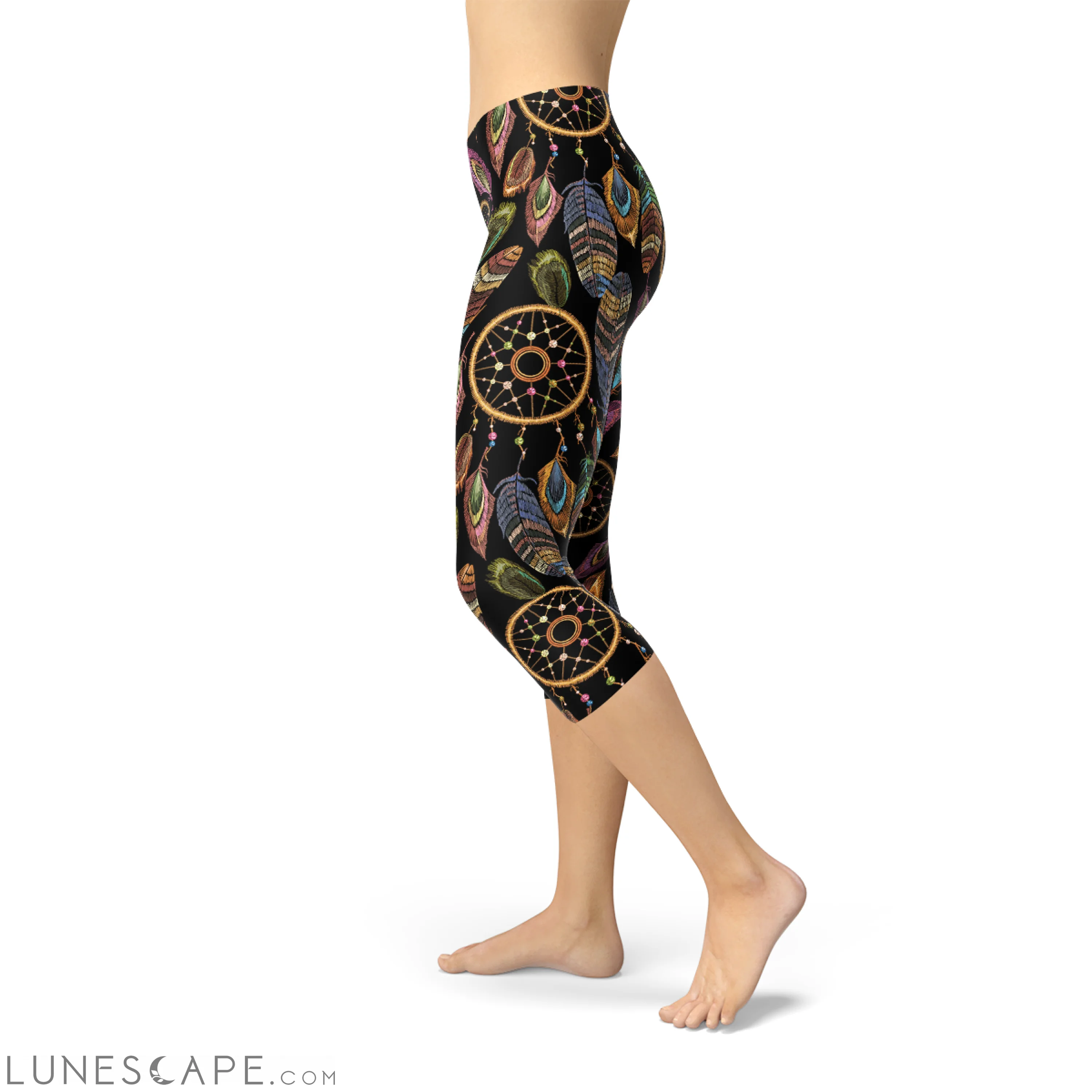 Womens Dreamcatcher Capri Leggings Leggings