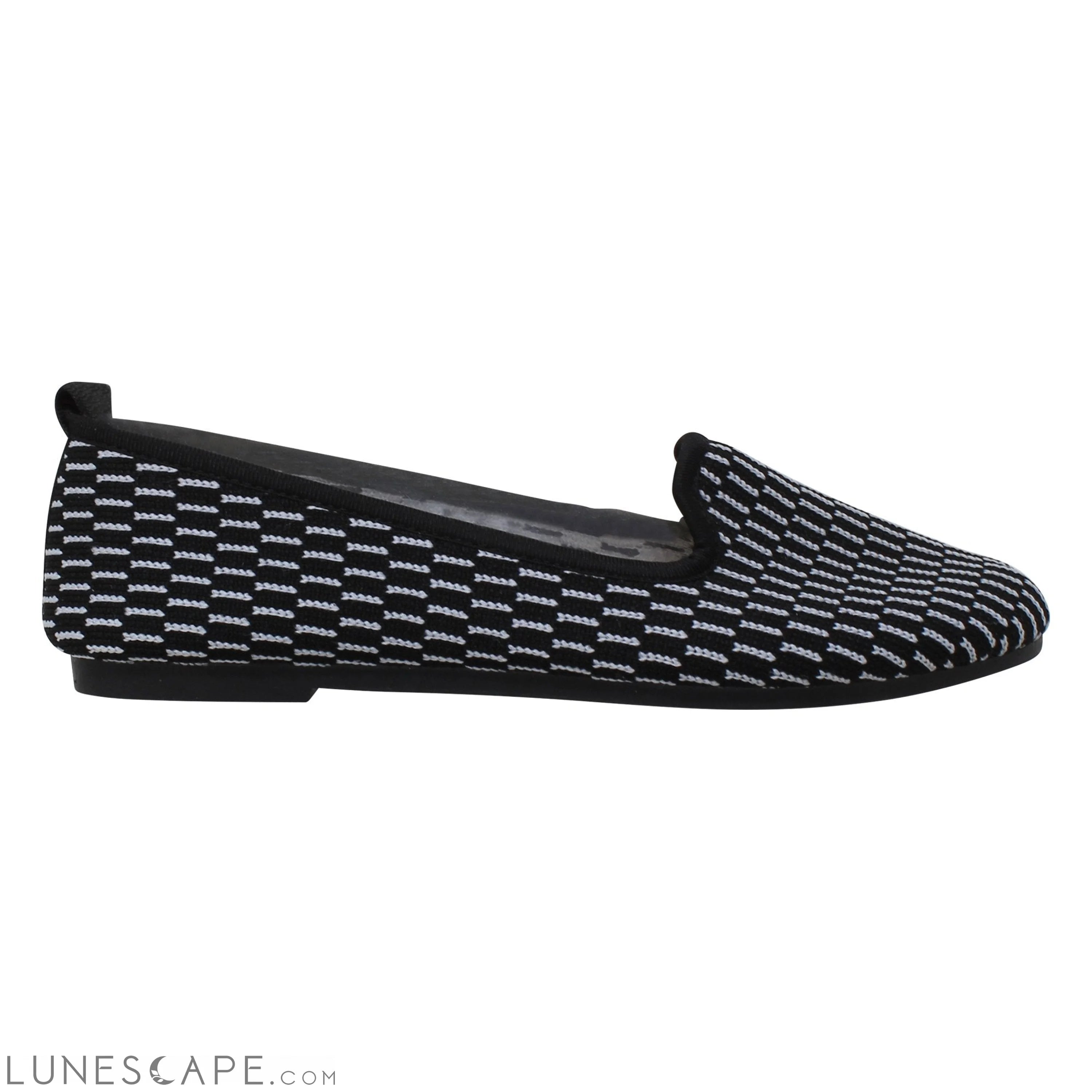 Women's Loafer Flats Sweater Soft Rubber Sole Shoes Black Suede LUNESCAPE